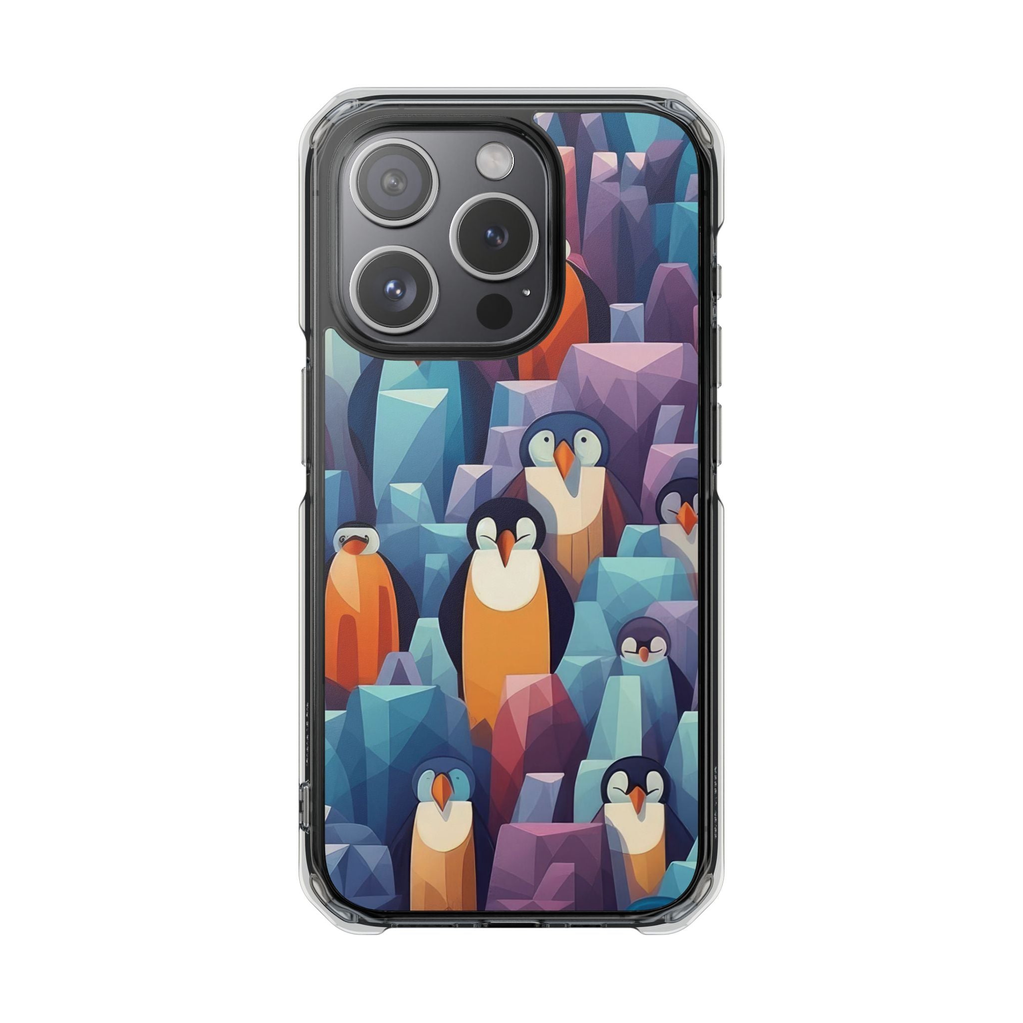 Penguin Family - Magnetic Clear Impact Case