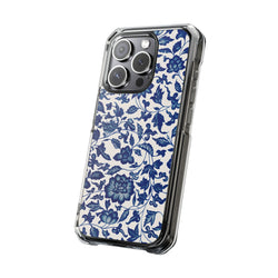 Image of Blue Flower - Magnetic Clear Impact Case