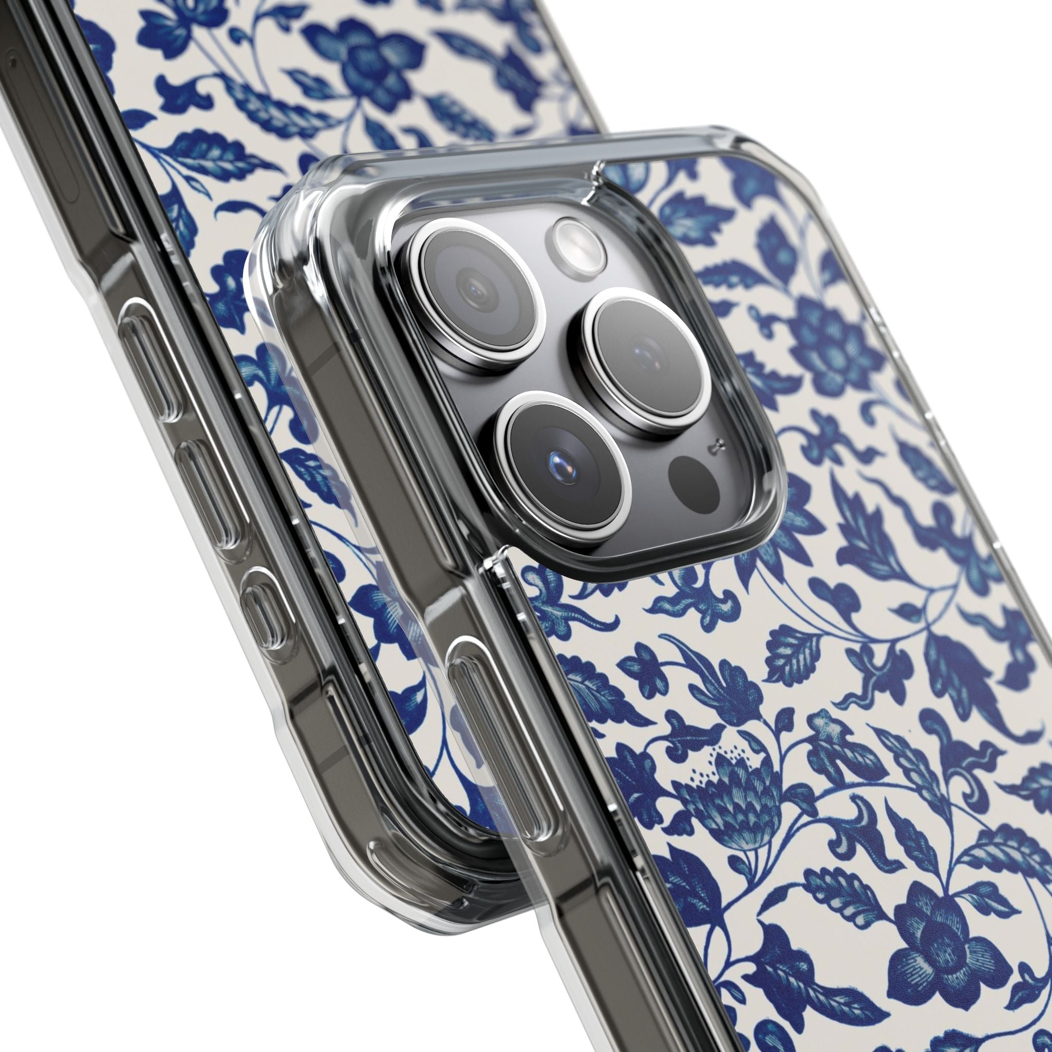 Blue Flower - Magnetic Clear Impact Case