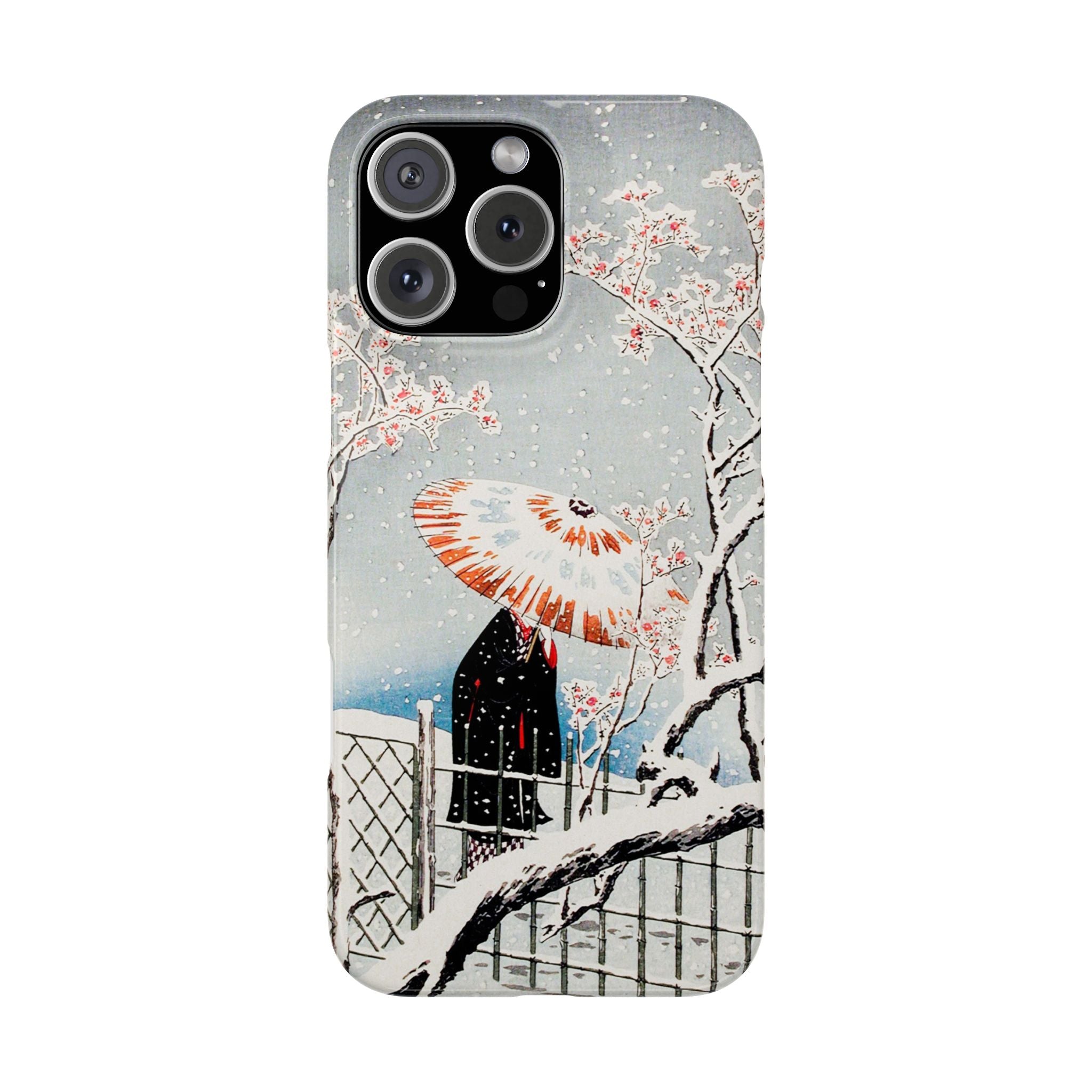 Plum Tree in Snow by Hiroaki Takahashi - Snap Case