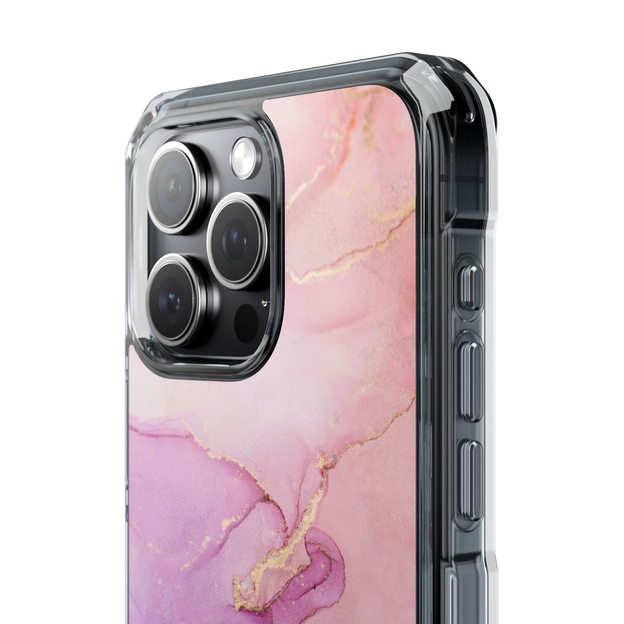 Pink Marble - Magnetic Clear Impact Case