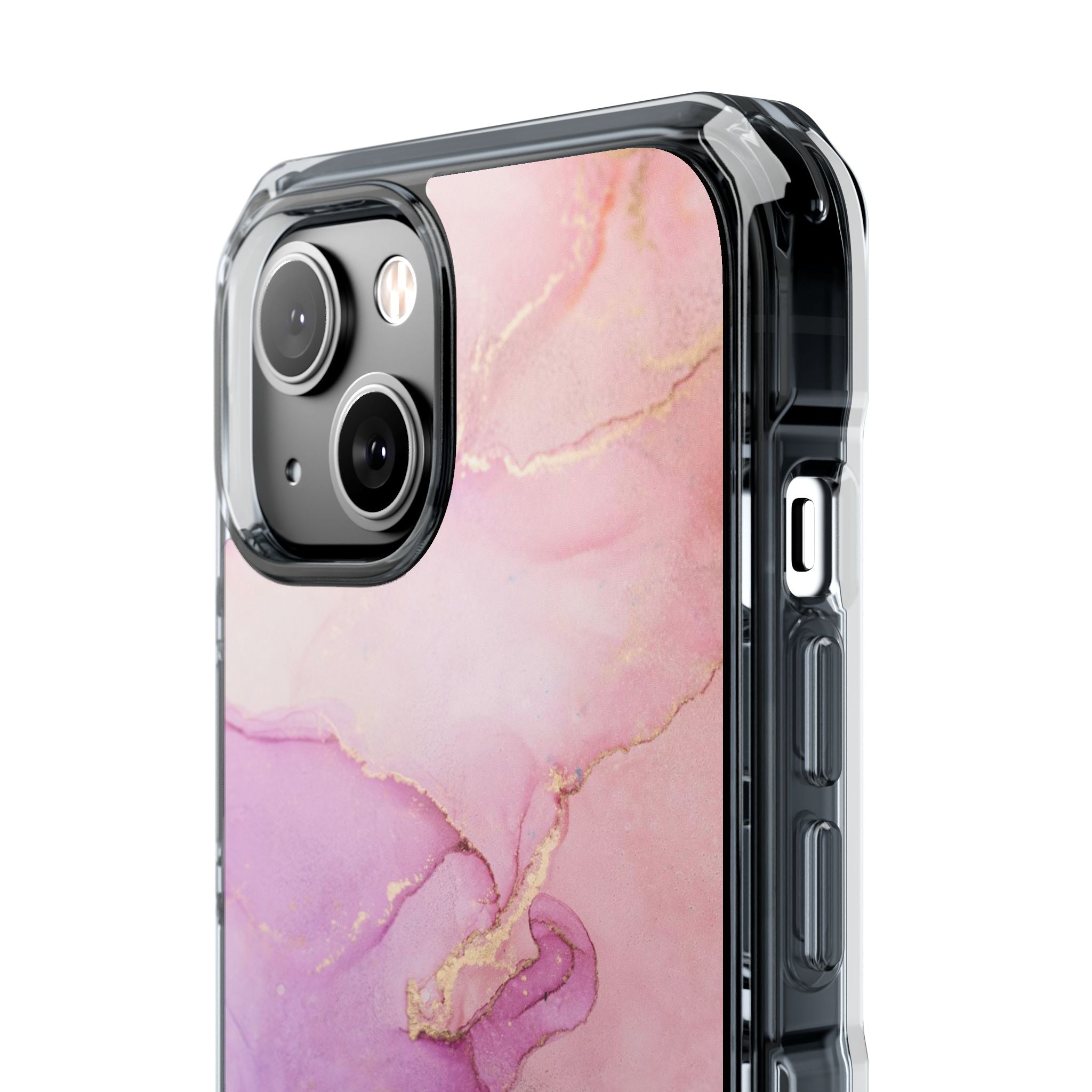 Pink Marble - Magnetic Clear Impact Case