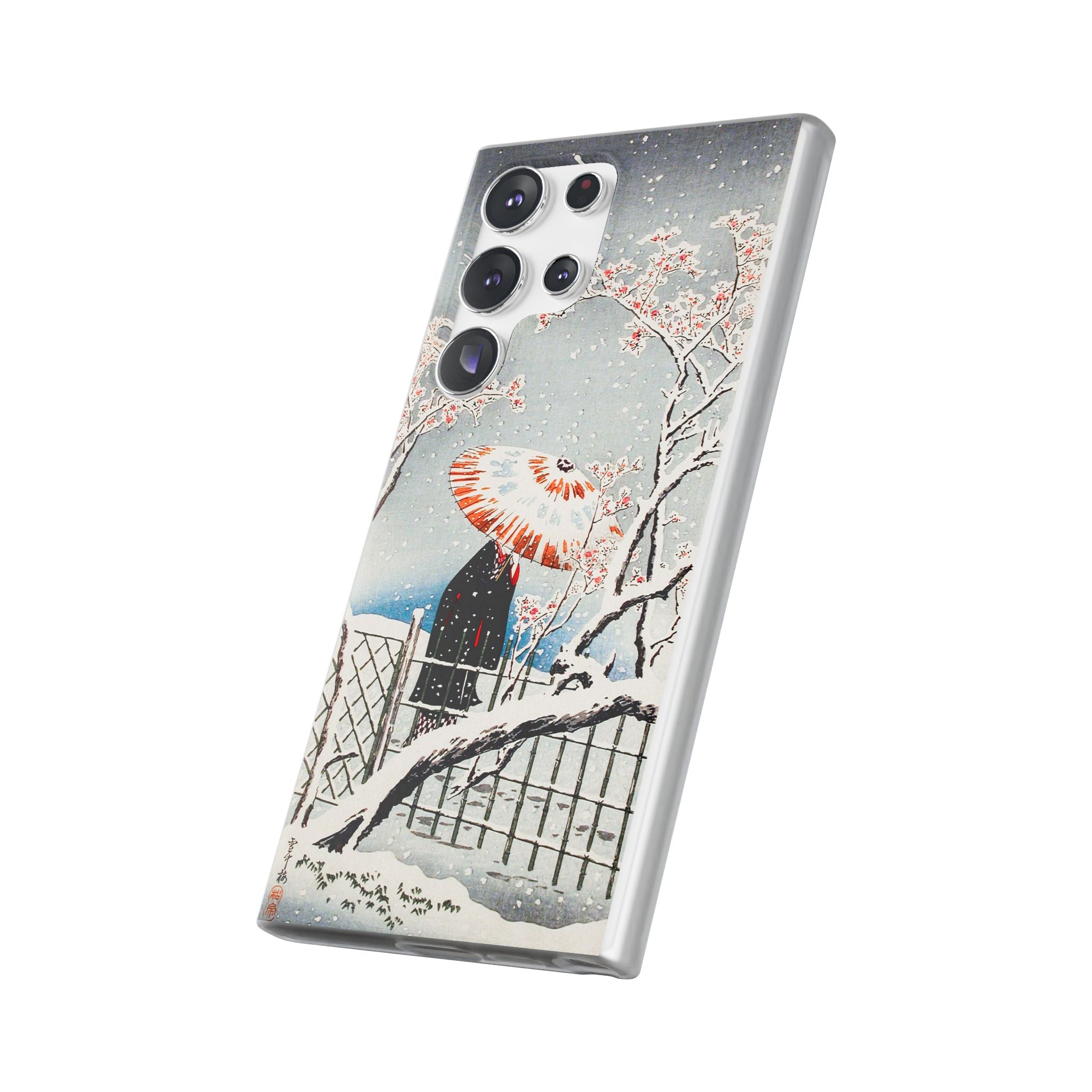 Plum Tree in Snow by Hiroaki Takahashi - Flexi Case