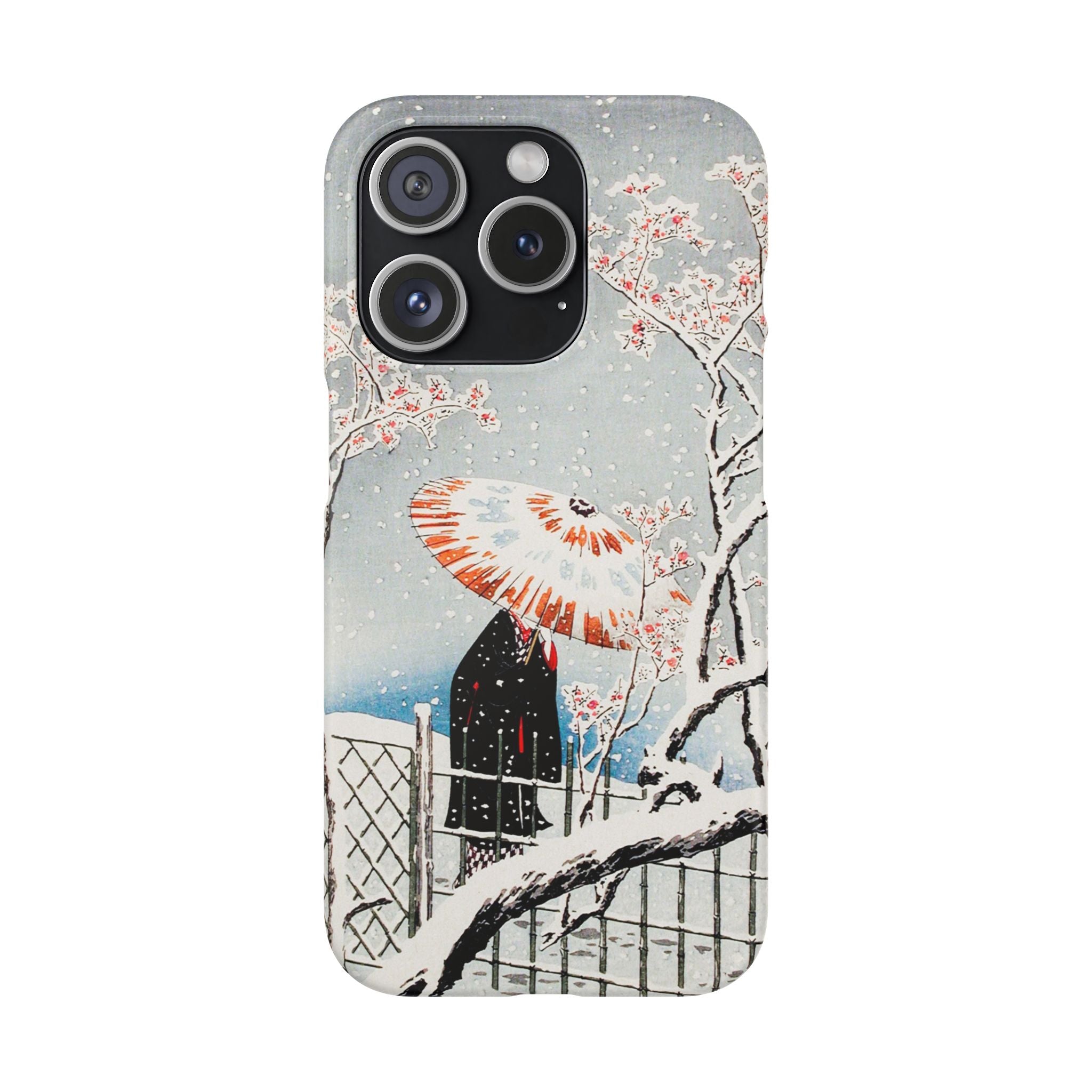 Plum Tree in Snow by Hiroaki Takahashi - Snap Case