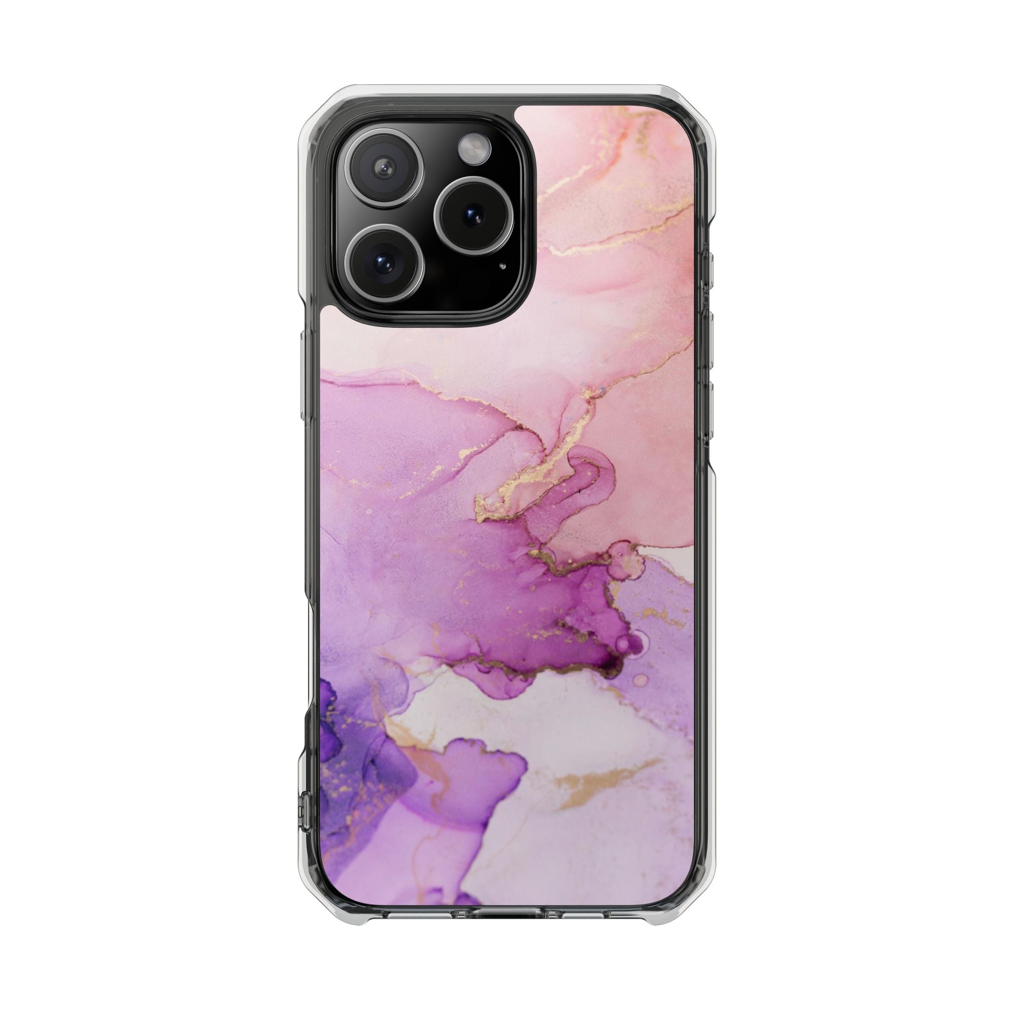Pink Marble - Magnetic Clear Impact Case