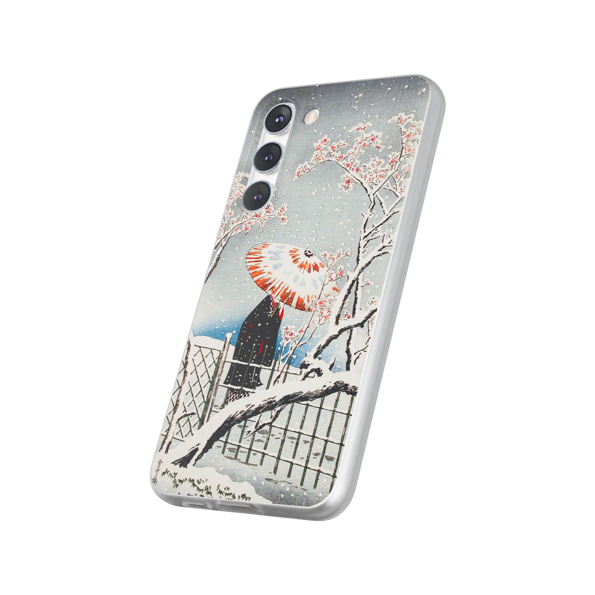 Plum Tree in Snow by Hiroaki Takahashi - Flexi Case