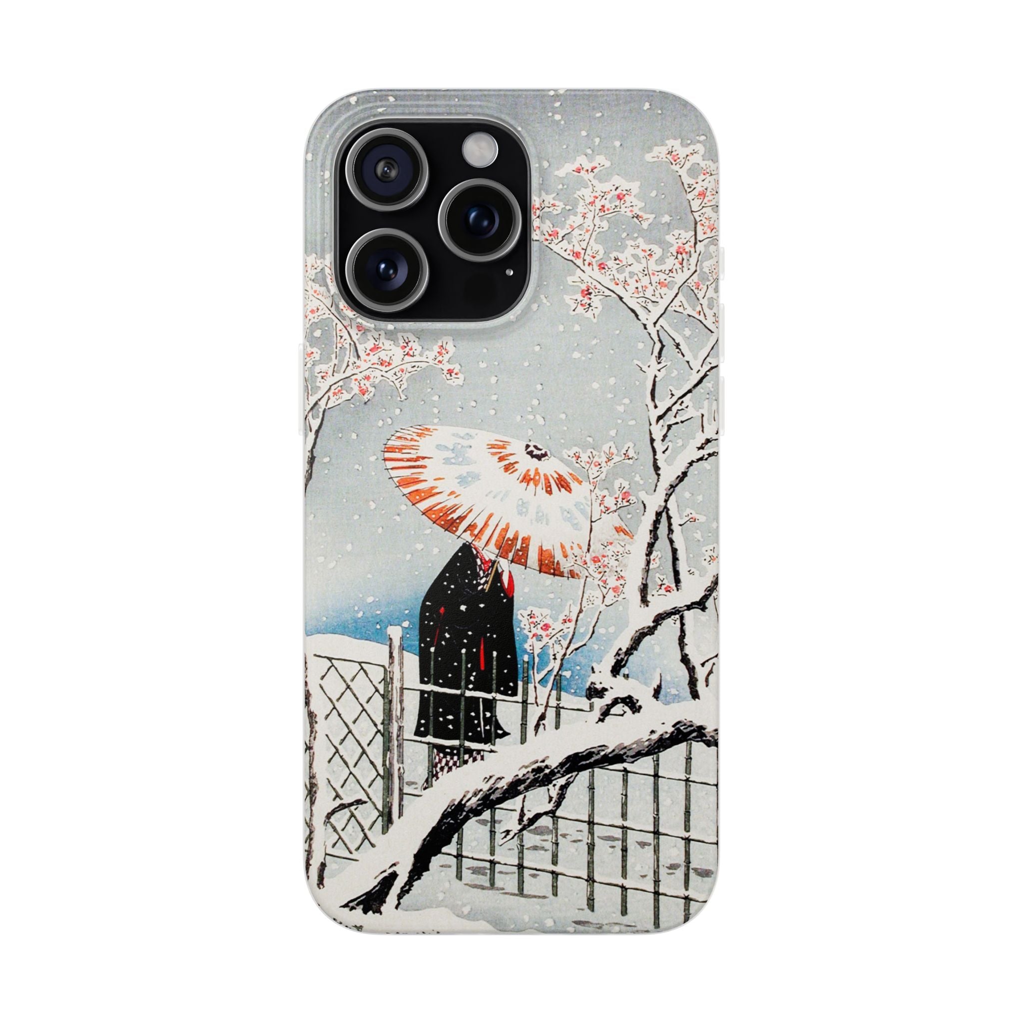 Plum Tree in Snow by Hiroaki Takahashi - Flexi Case