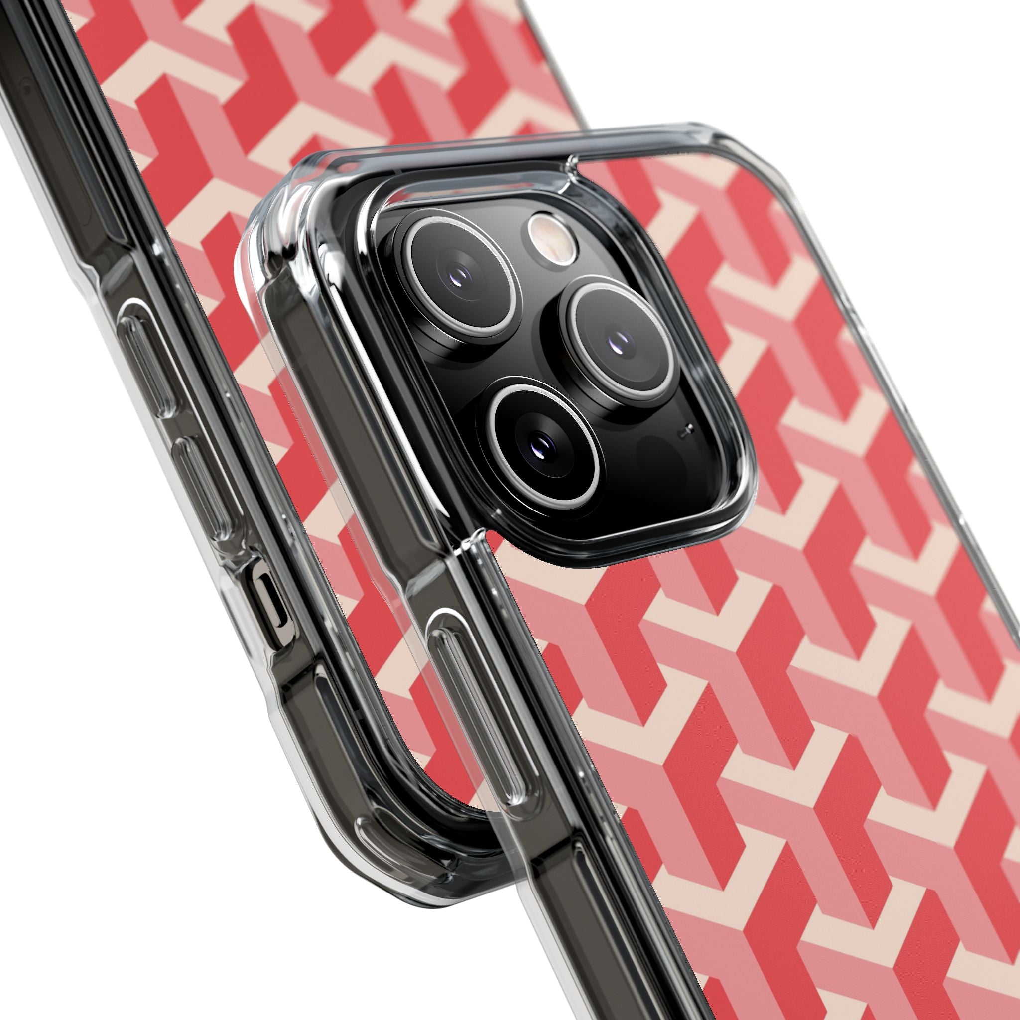 Pink Geo - Magnetic Clear Impact Case