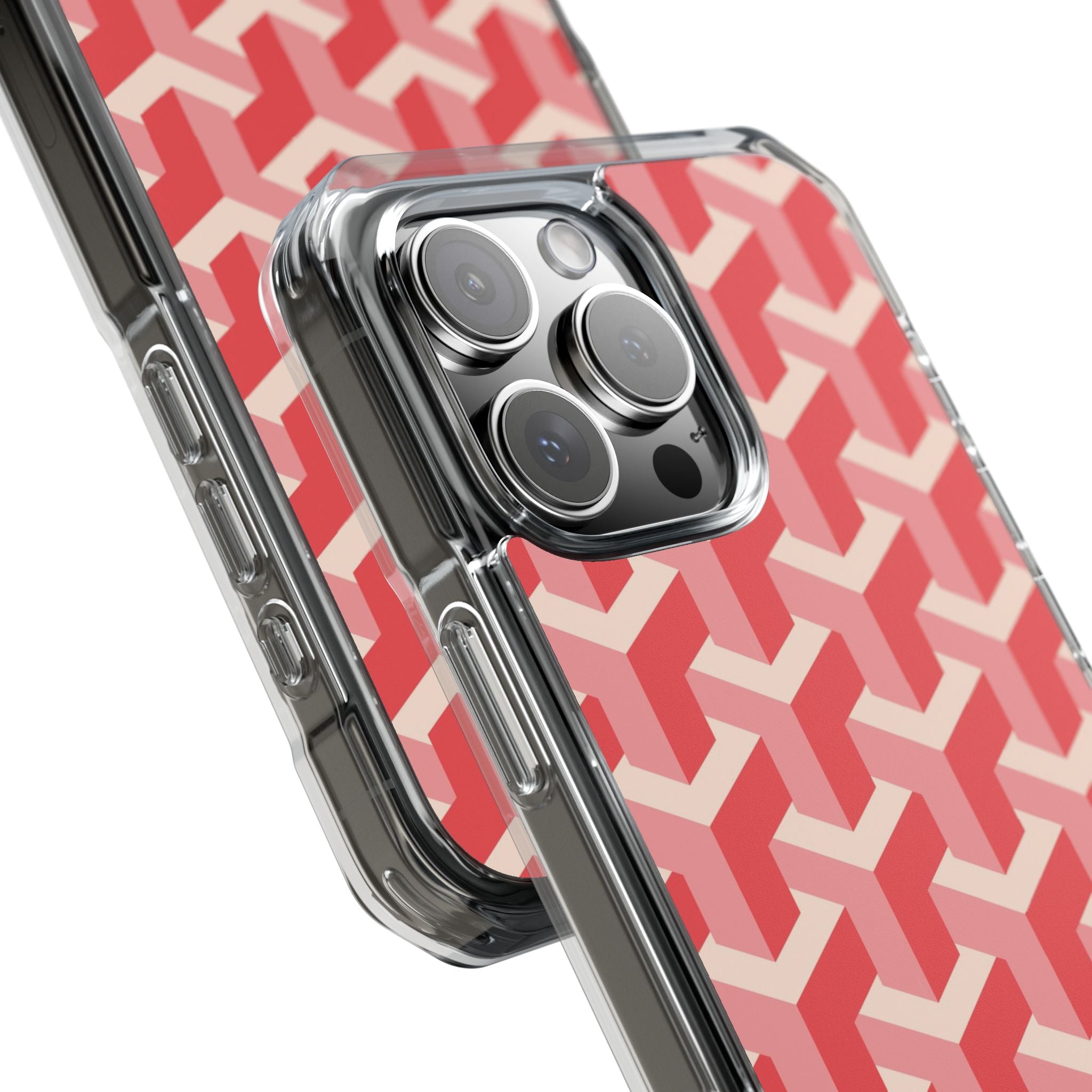 Pink Geo - Magnetic Clear Impact Case