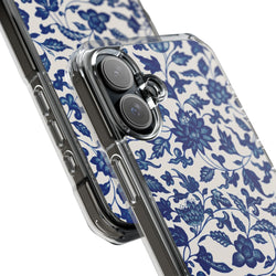 Image of Blue Flower - Magnetic Clear Impact Case