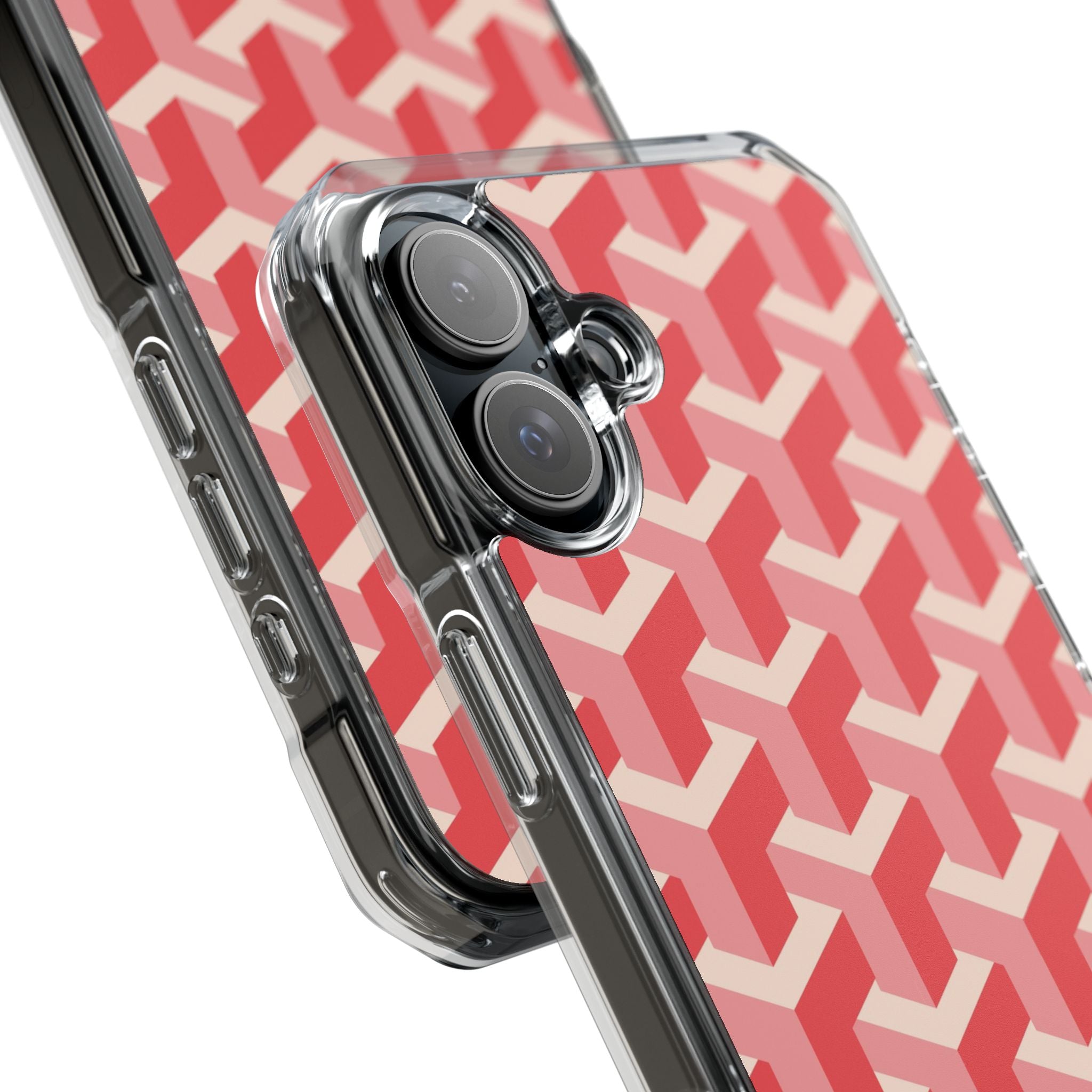 Pink Geo - Magnetic Clear Impact Case