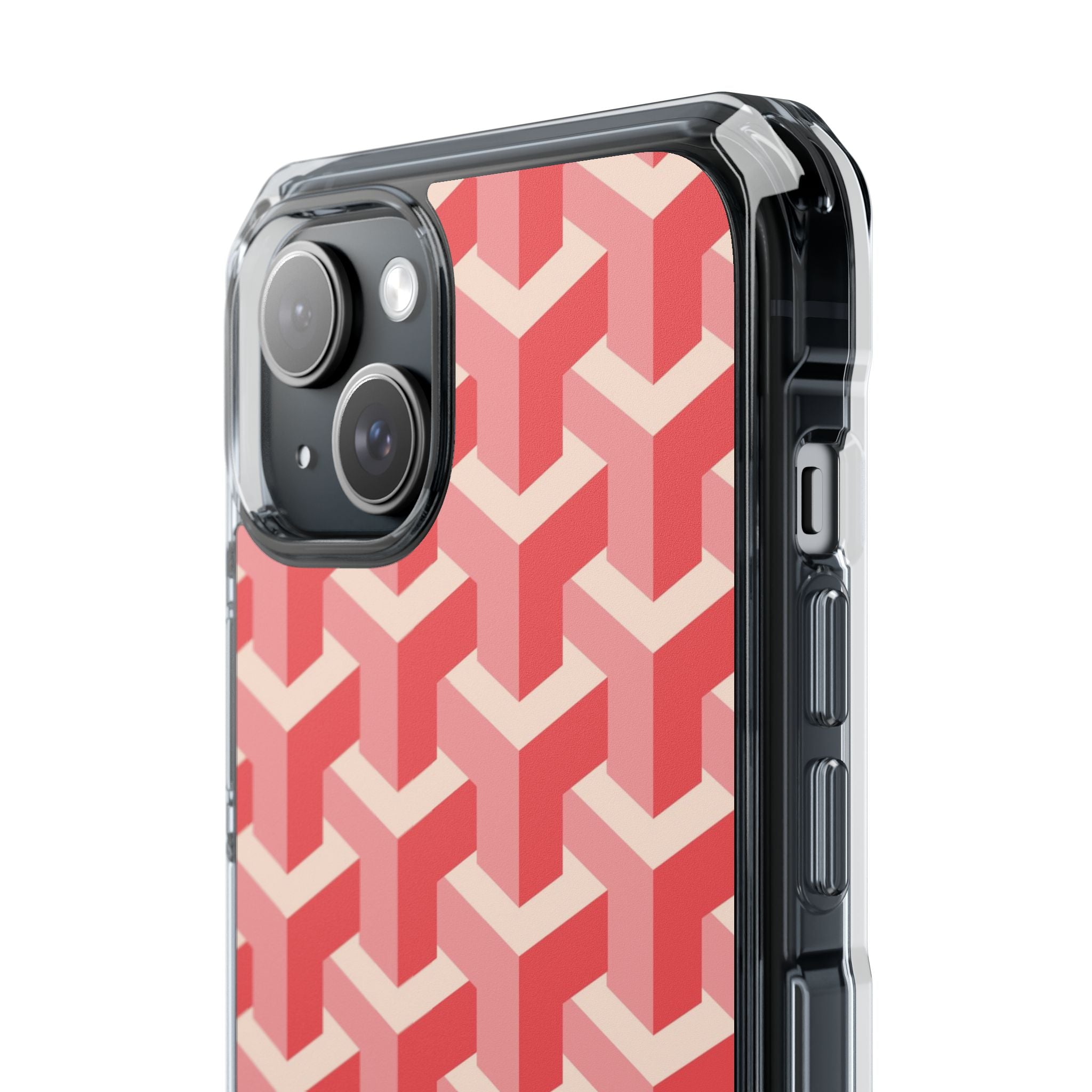 Pink Geo - Magnetic Clear Impact Case