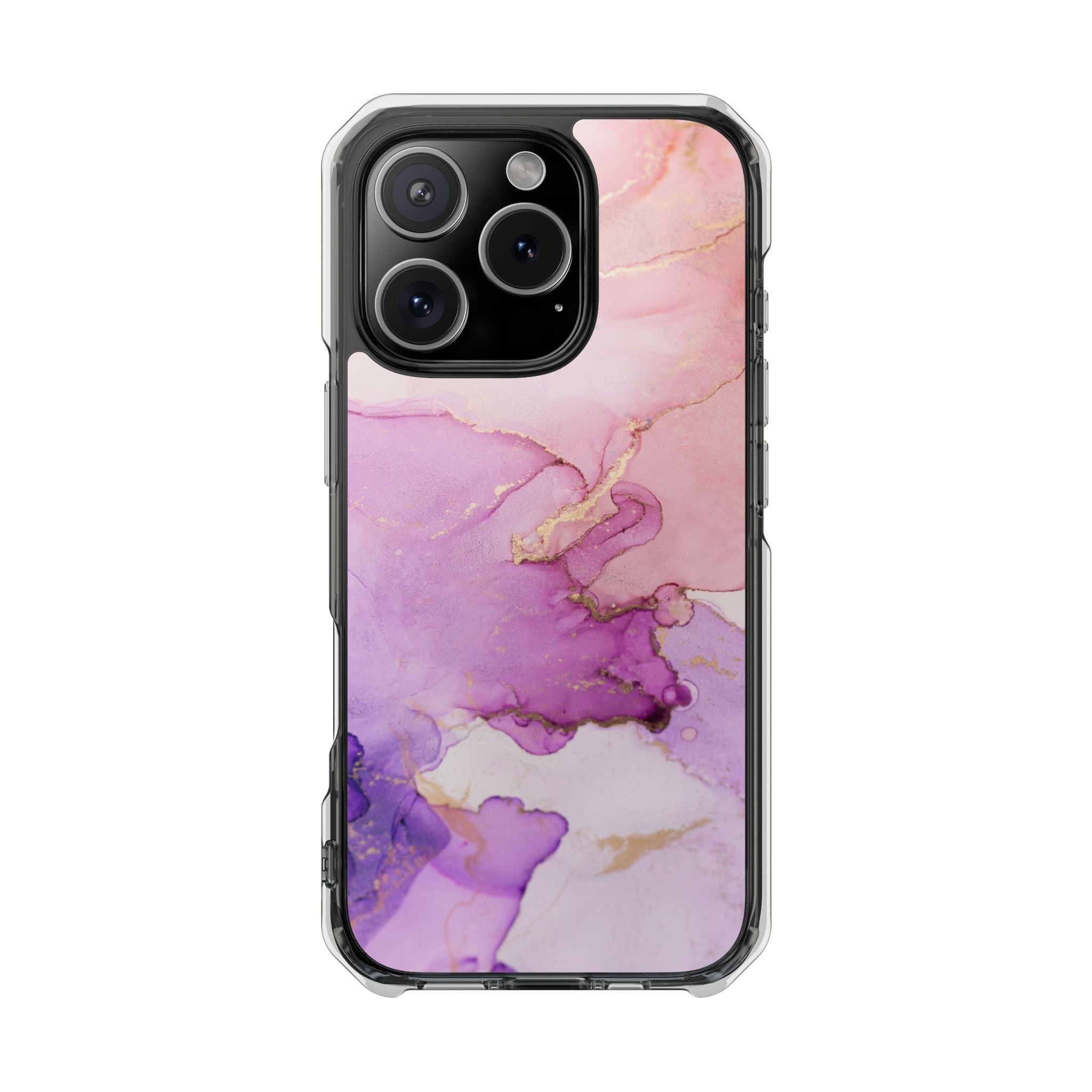 Pink Marble - Magnetic Clear Impact Case