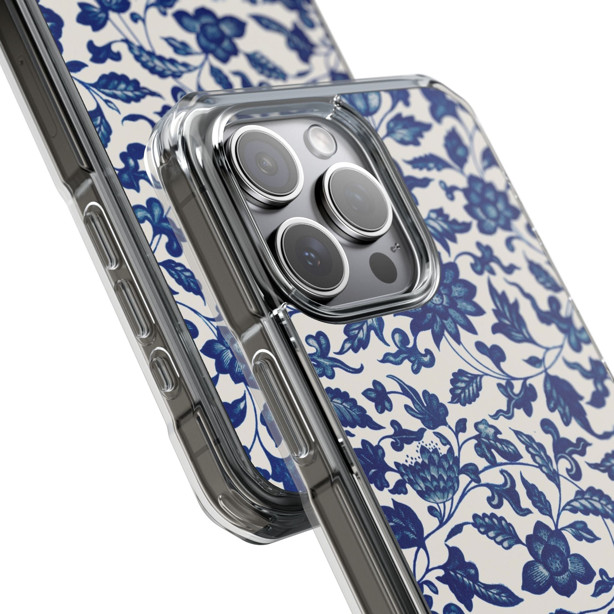 Blue Flower - Magnetic Clear Impact Case