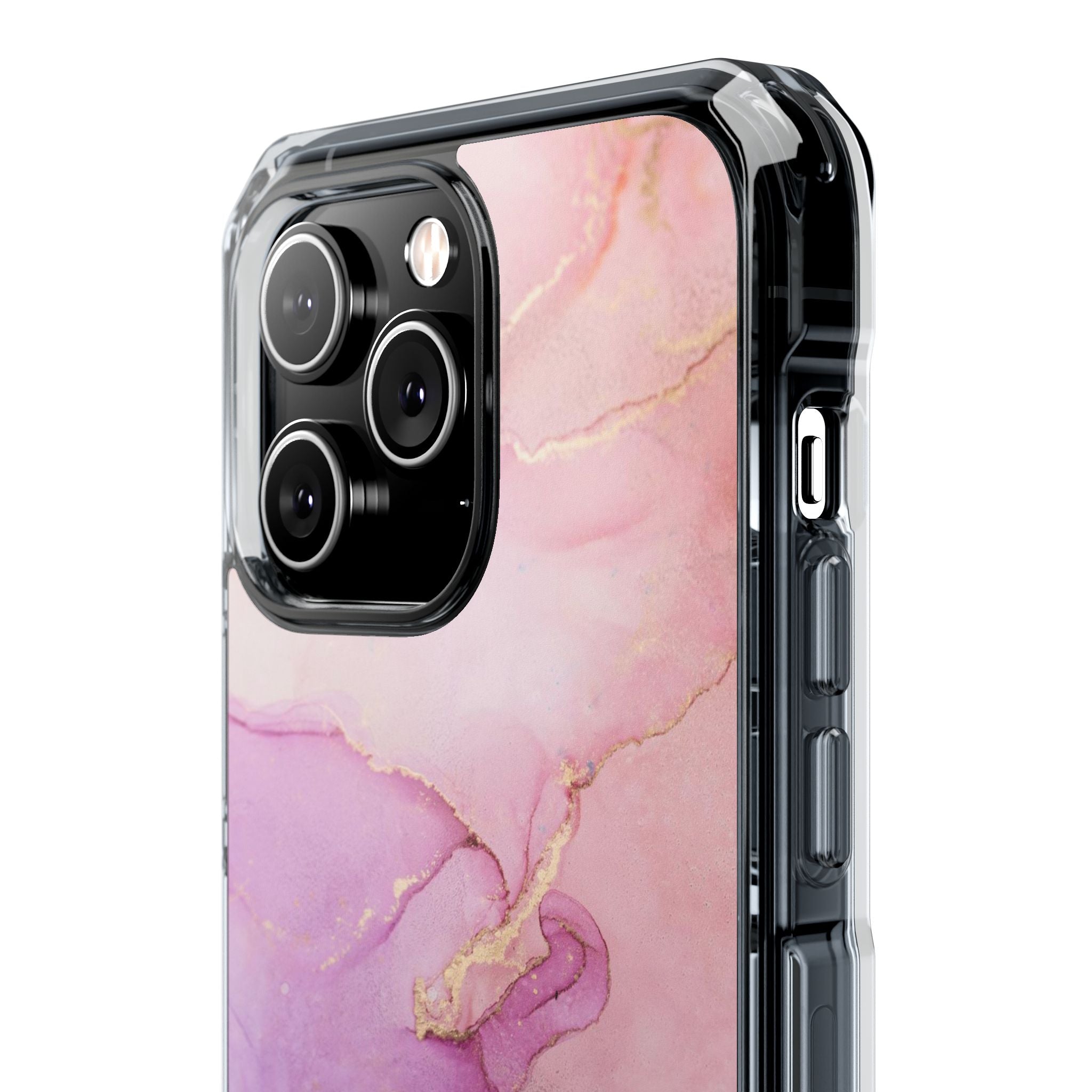 Pink Marble - Magnetic Clear Impact Case