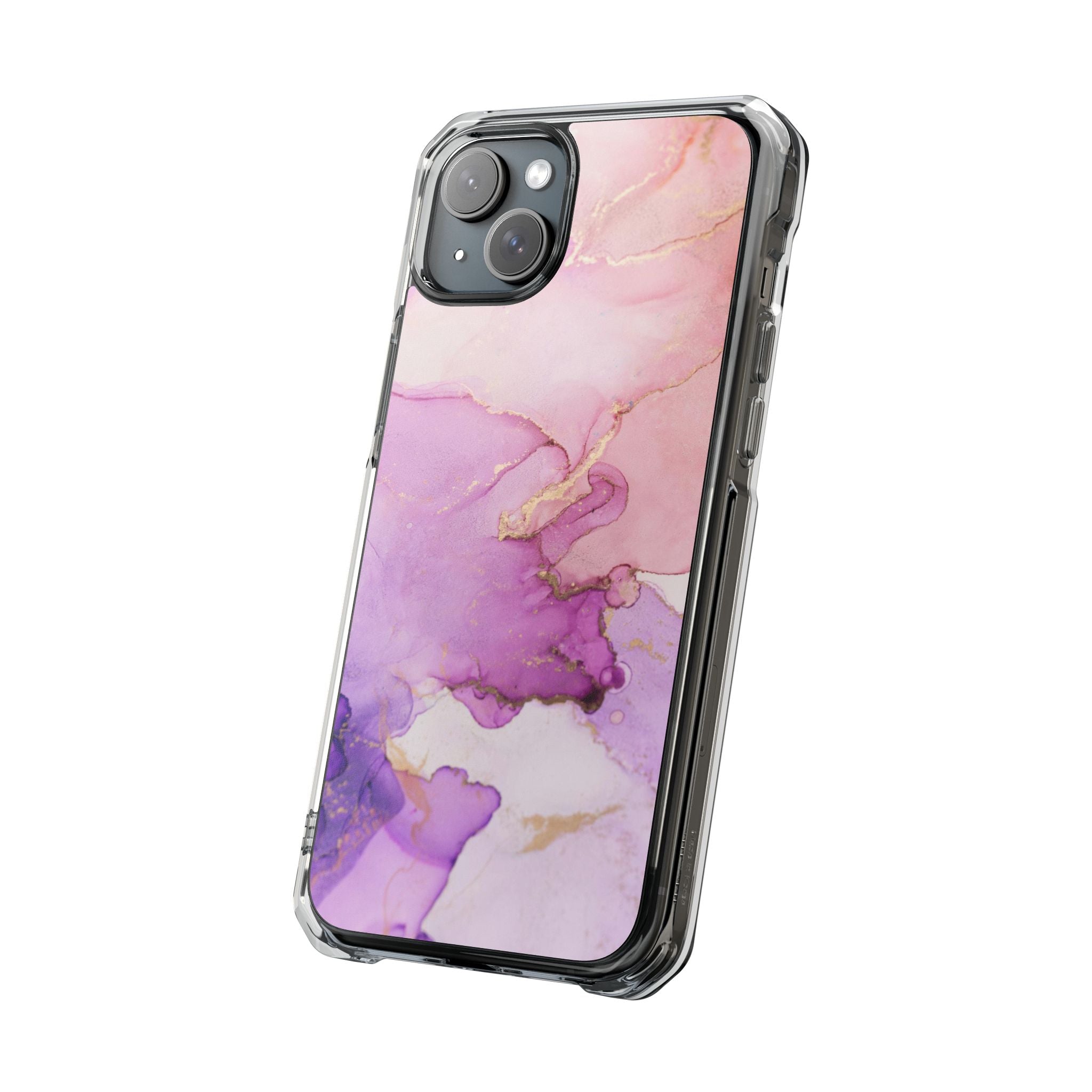 Pink Marble - Magnetic Clear Impact Case