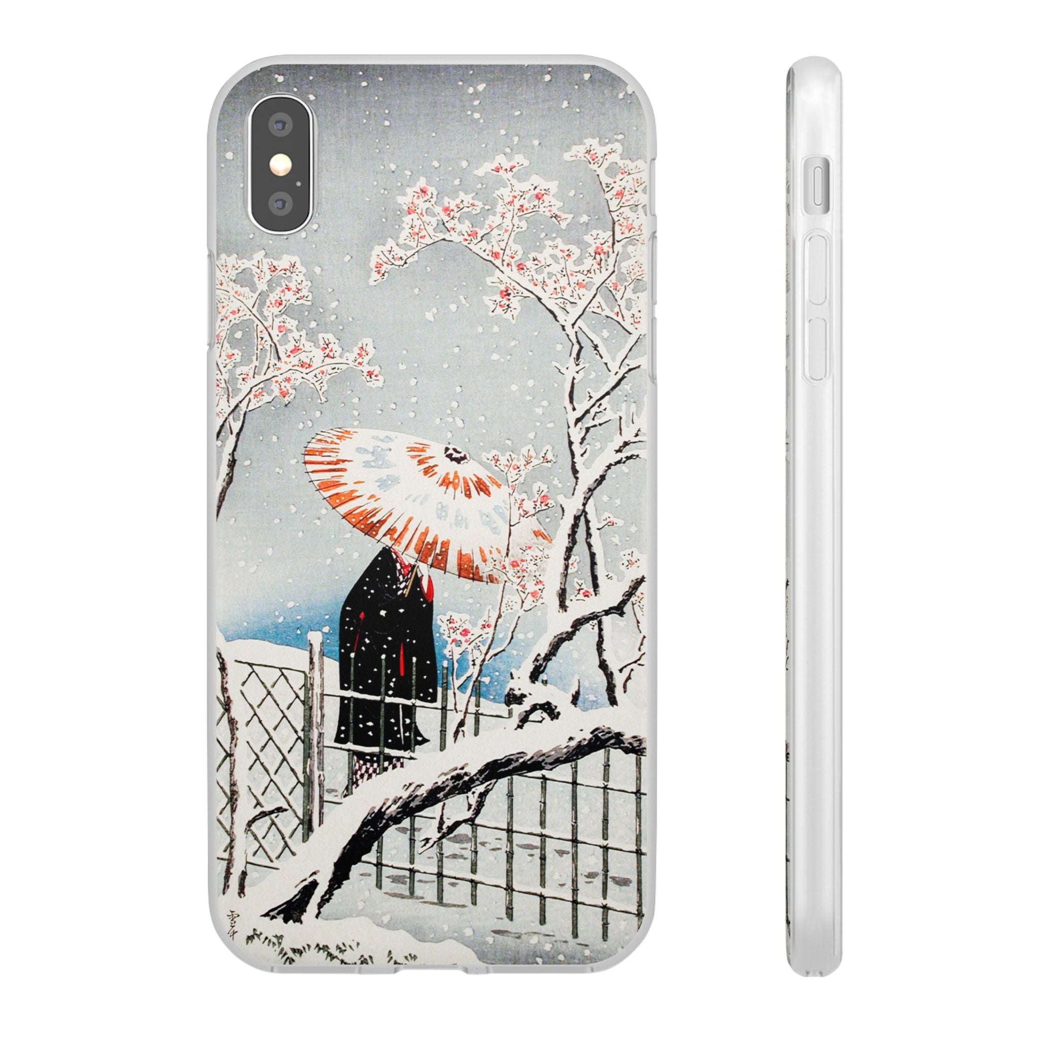 Plum Tree in Snow by Hiroaki Takahashi - Flexi Case