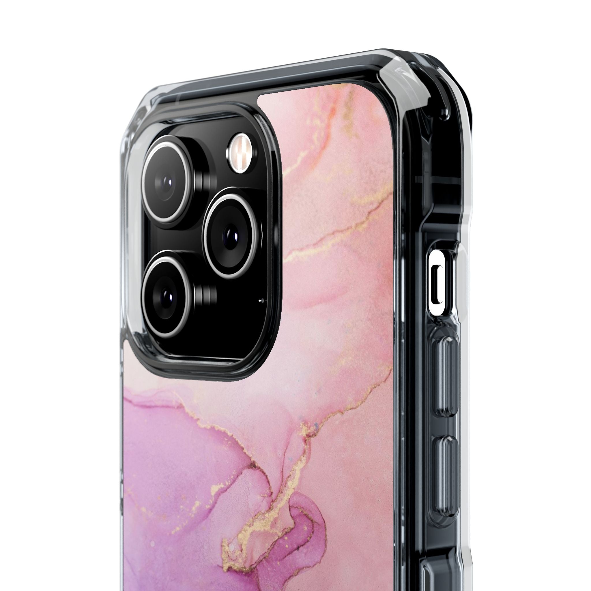 Pink Marble - Magnetic Clear Impact Case