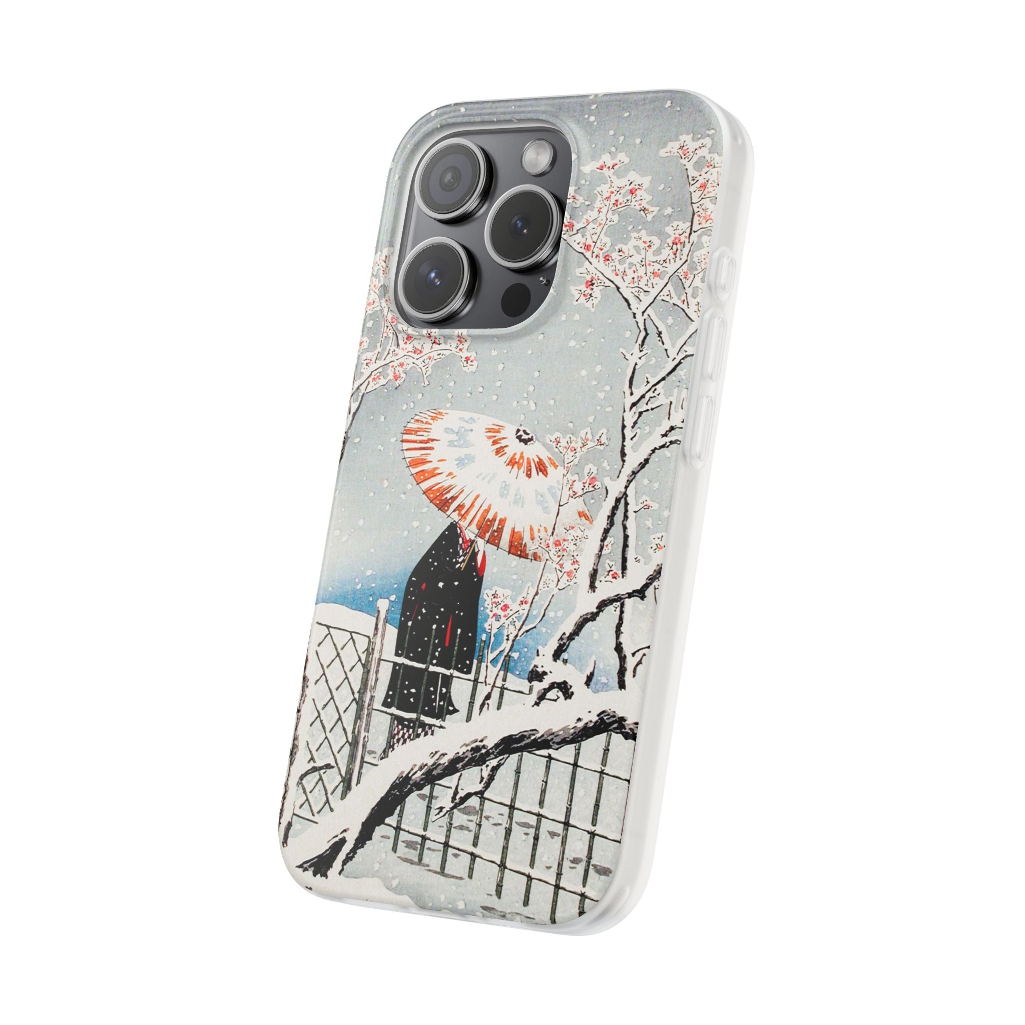 Plum Tree in Snow by Hiroaki Takahashi - Flexi Case