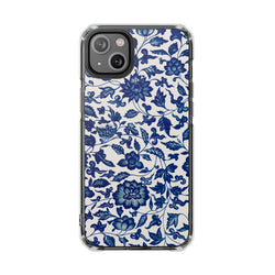 Image of Blue Flower - Magnetic Clear Impact Case