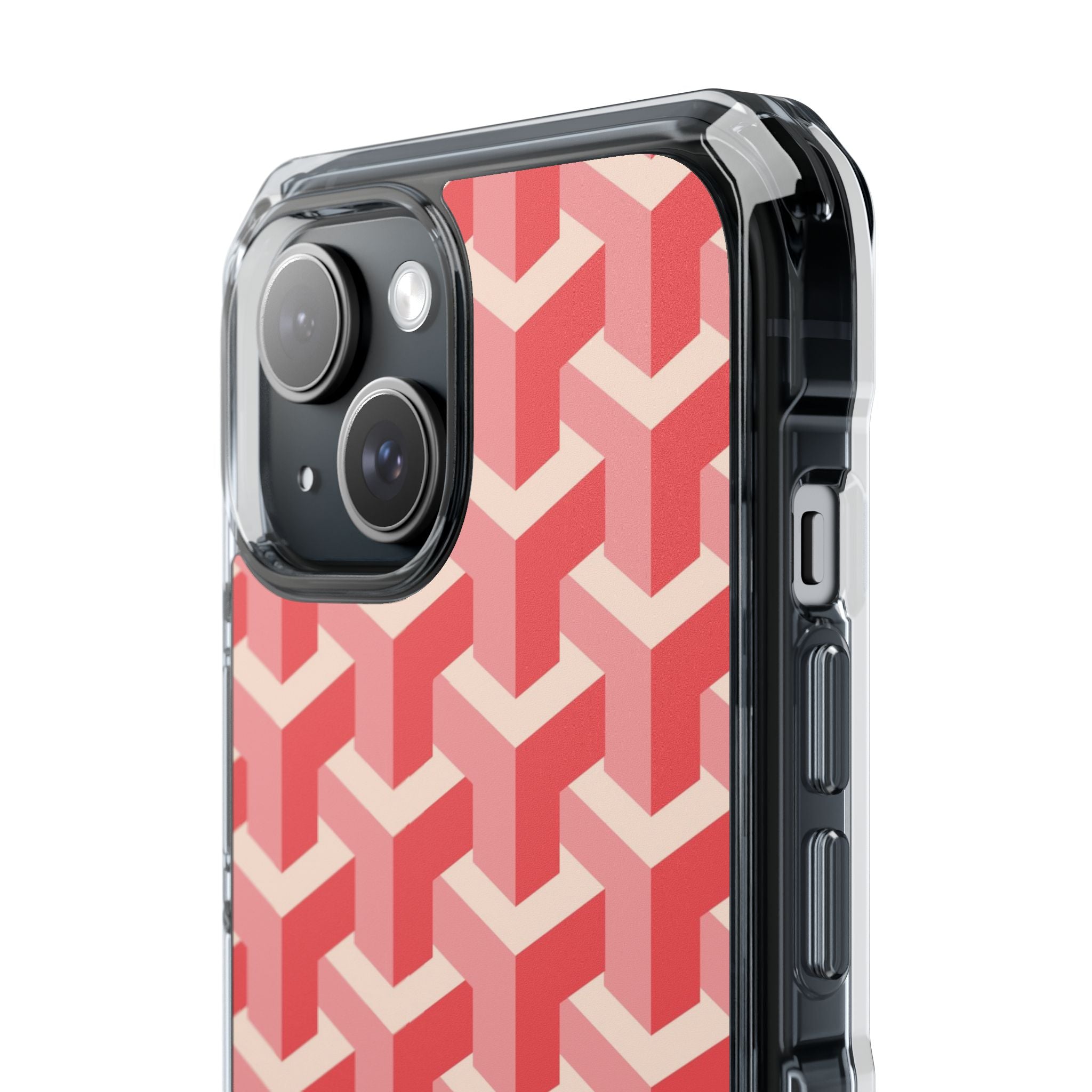 Pink Geo - Magnetic Clear Impact Case