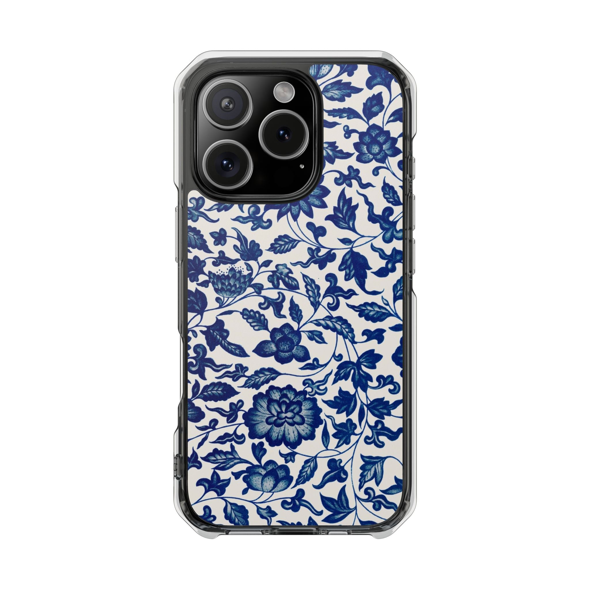 Blue Flower - Magnetic Clear Impact Case