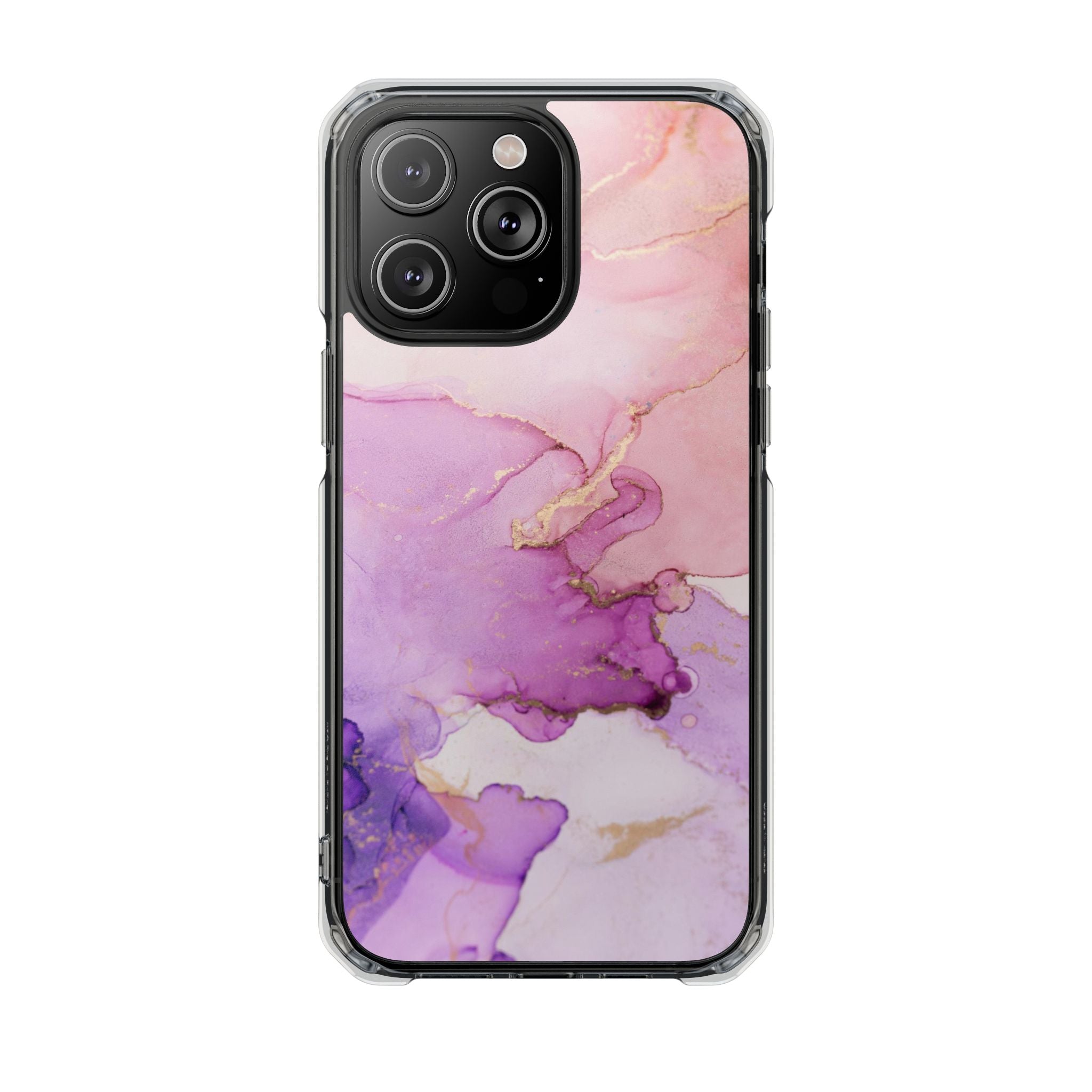 Pink Marble - Magnetic Clear Impact Case