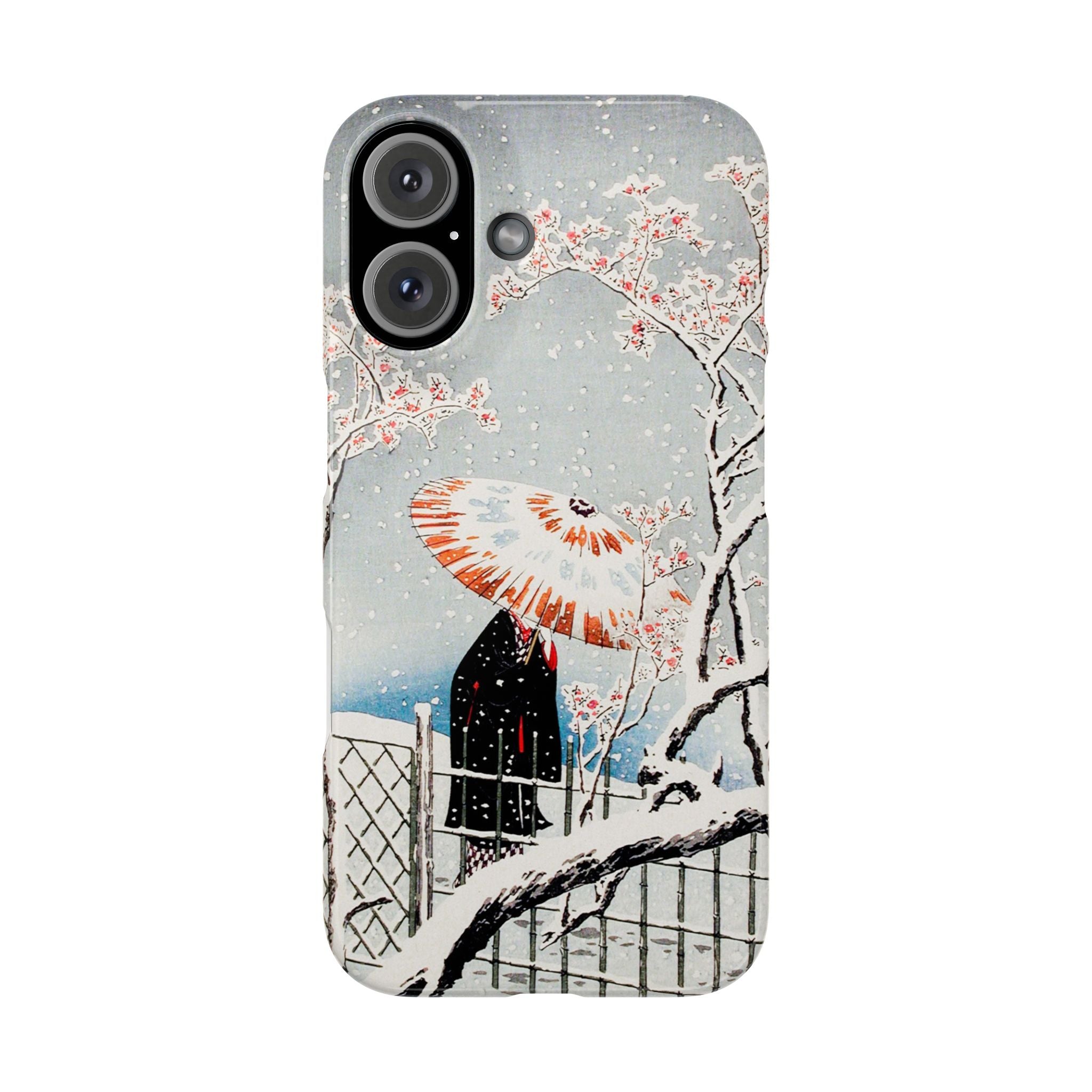 Plum Tree in Snow by Hiroaki Takahashi - Snap Case