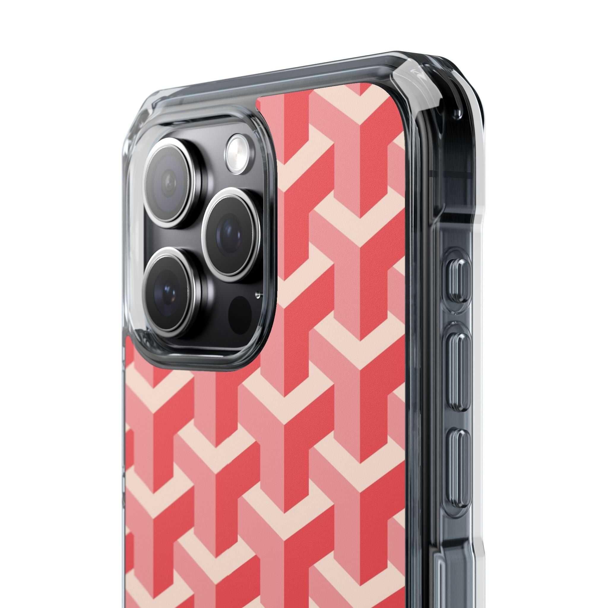 Pink Geo - Magnetic Clear Impact Case