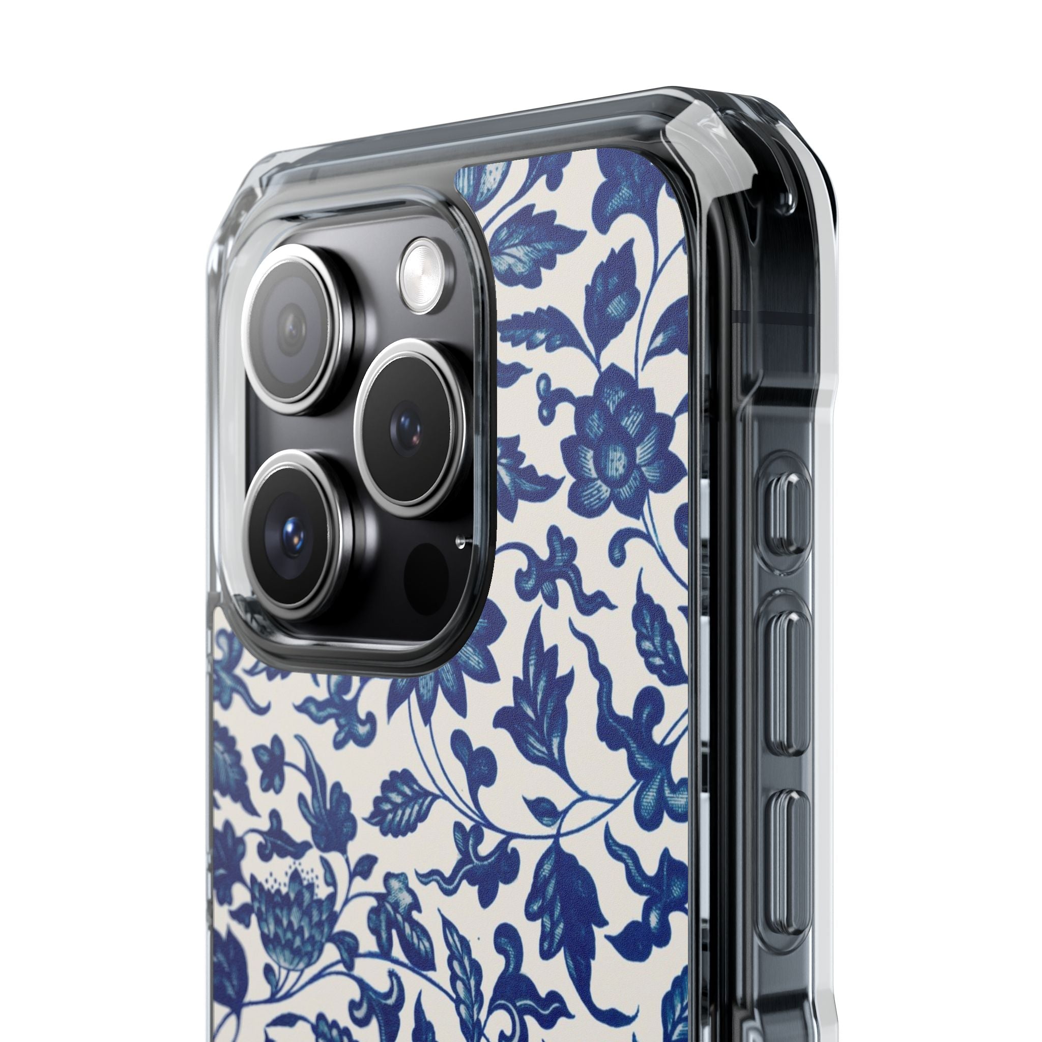 Blue Flower - Magnetic Clear Impact Case