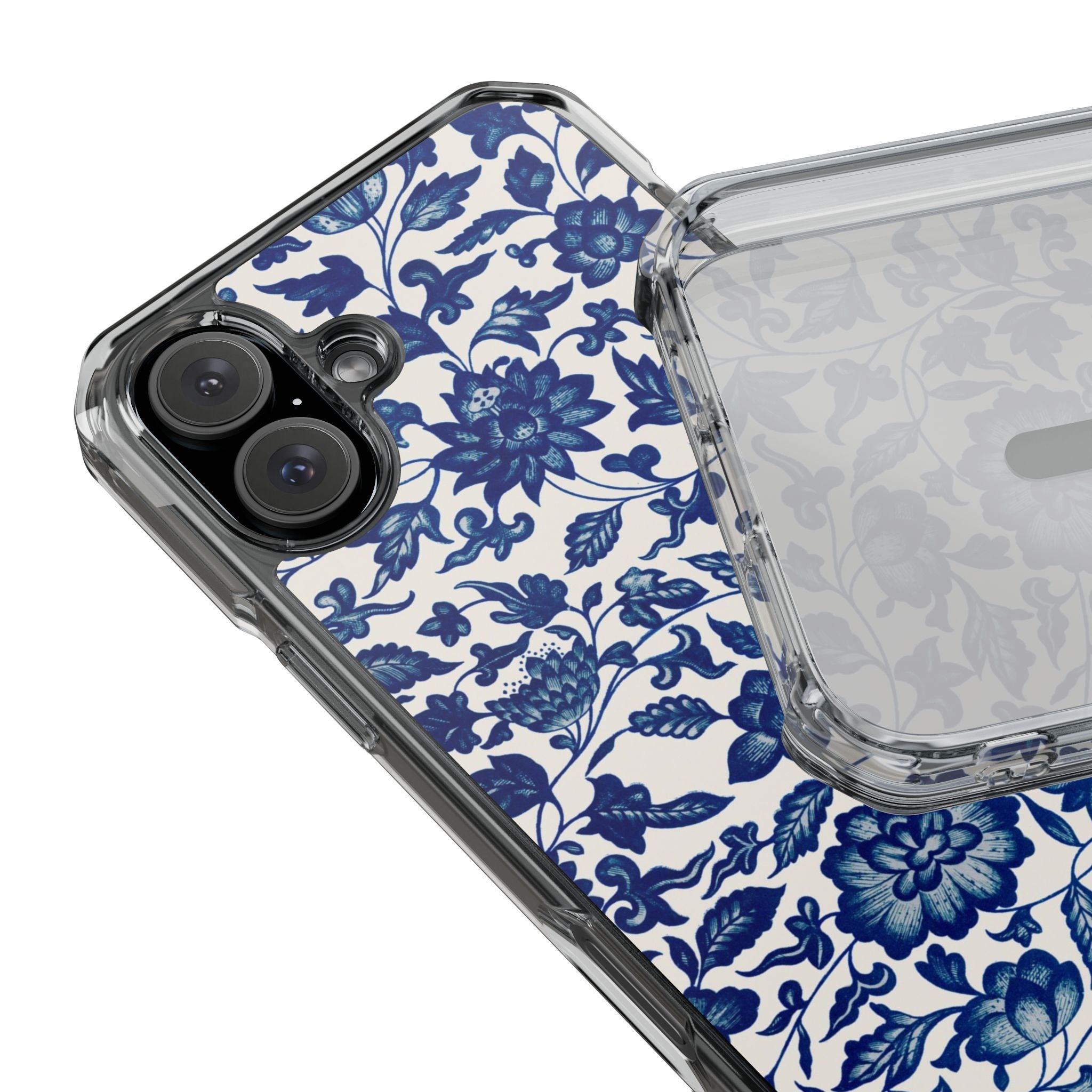 Blue Flower - Magnetic Clear Impact Case