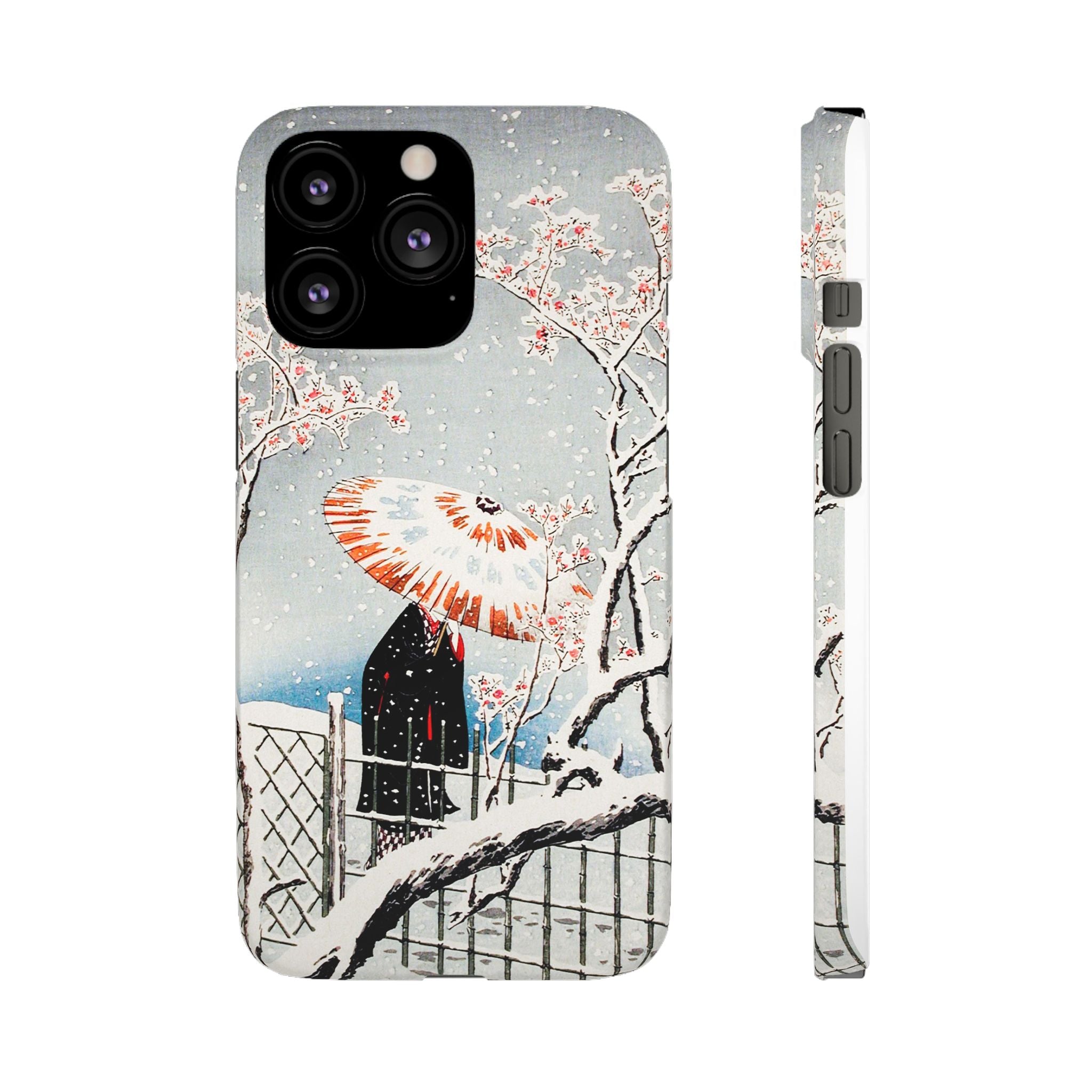 Plum Tree in Snow by Hiroaki Takahashi - Snap Case