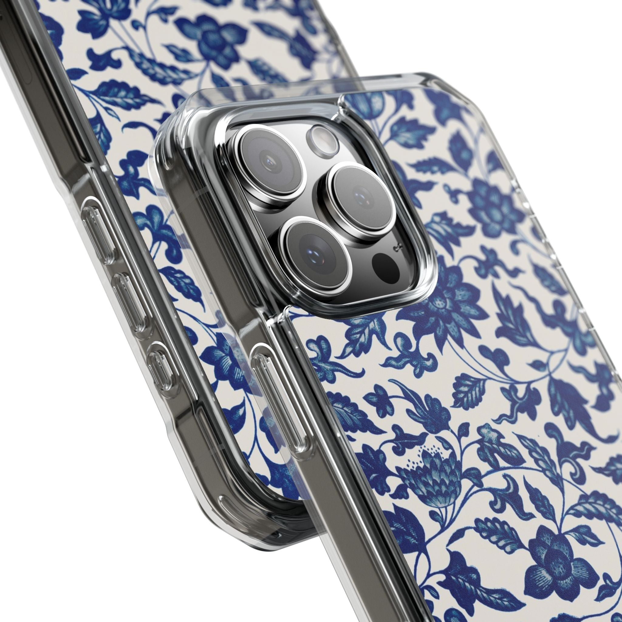 Blue Flower - Magnetic Clear Impact Case