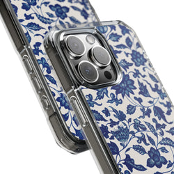 Image of Blue Flower - Magnetic Clear Impact Case