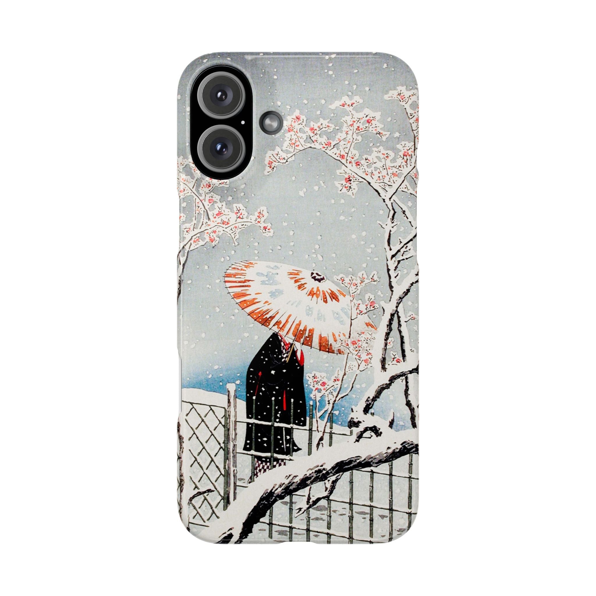 Plum Tree in Snow by Hiroaki Takahashi - Snap Case