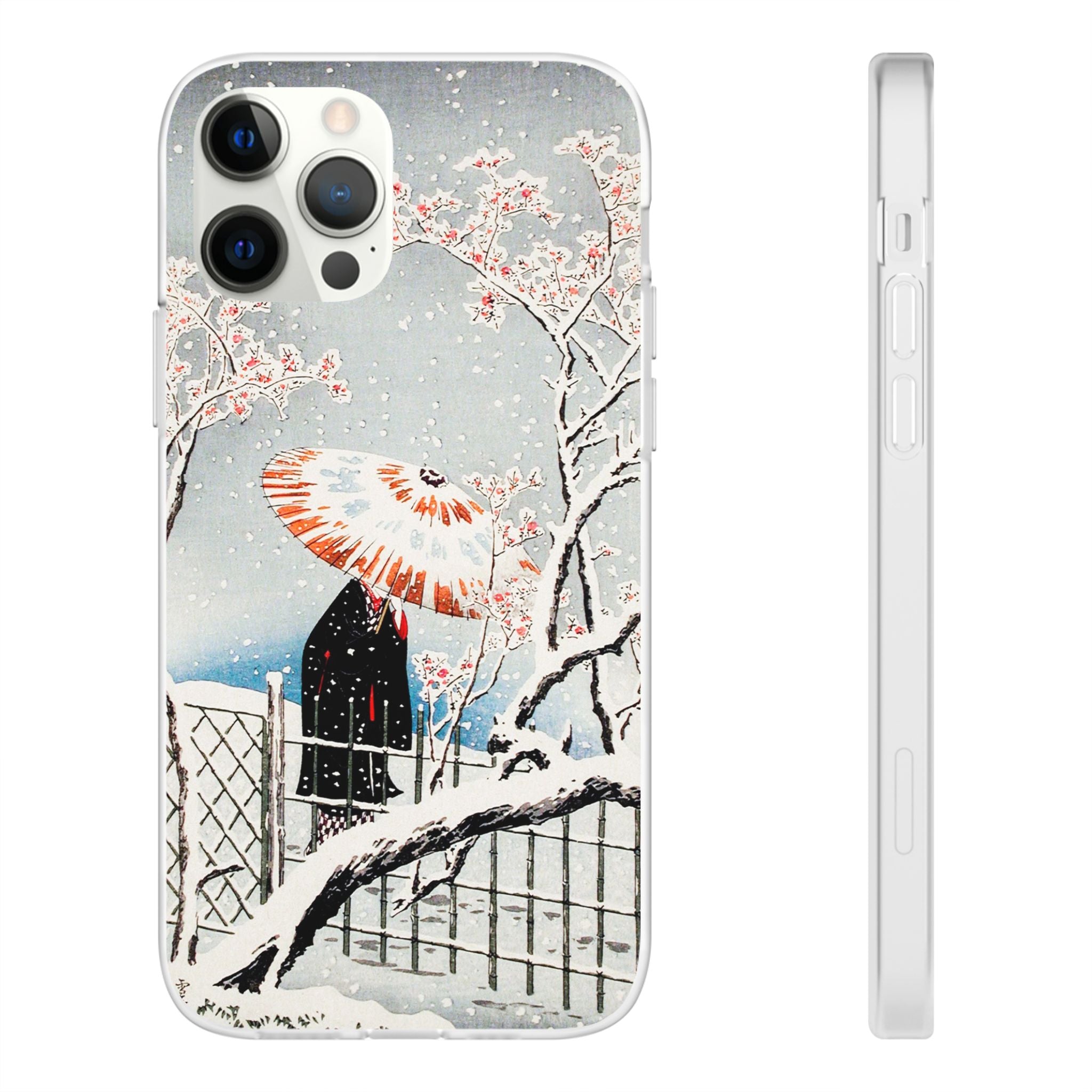 Plum Tree in Snow by Hiroaki Takahashi - Flexi Case