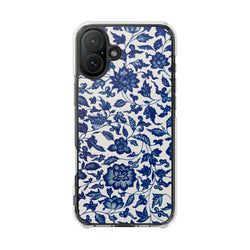 Image of Blue Flower - Magnetic Clear Impact Case