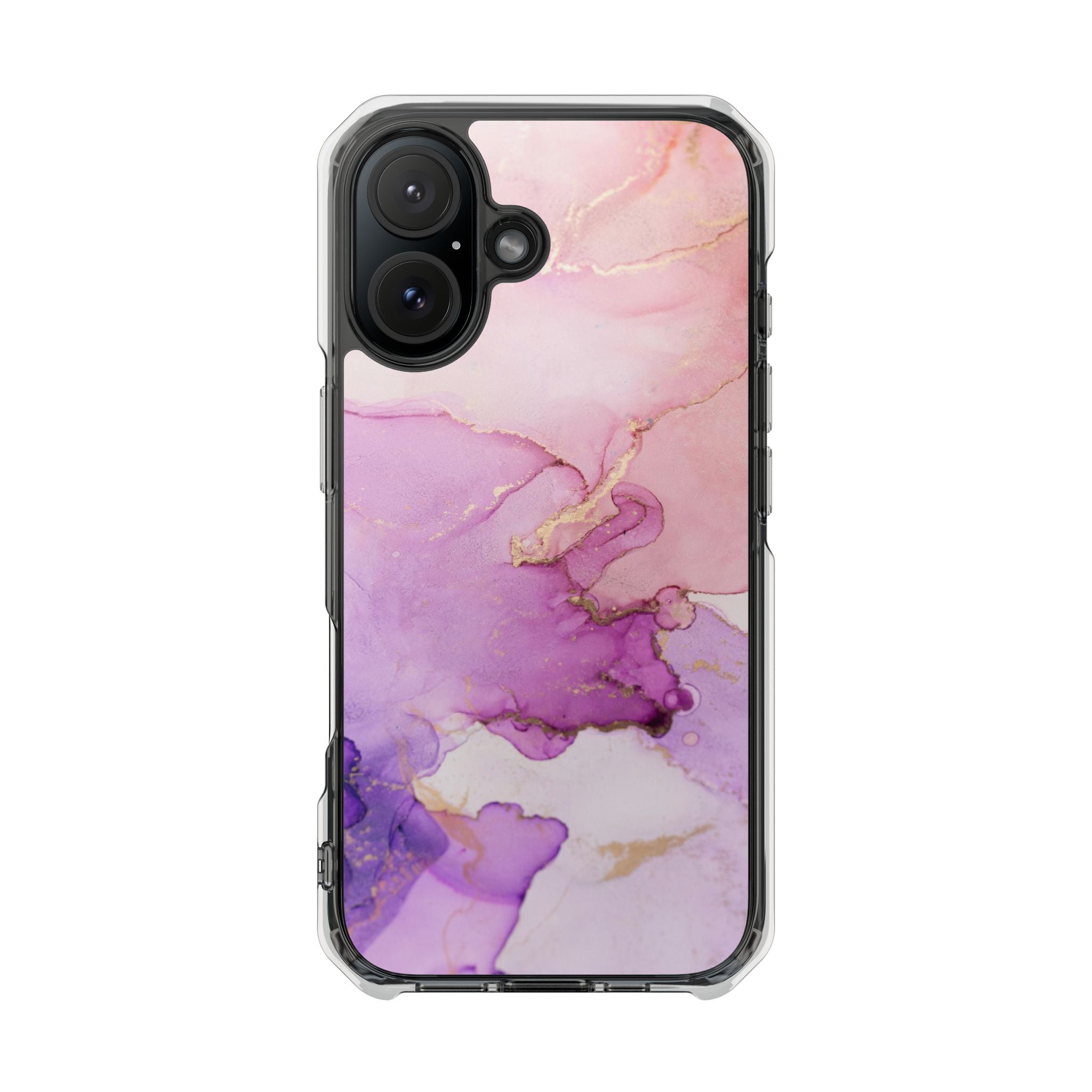 Pink Marble - Magnetic Clear Impact Case