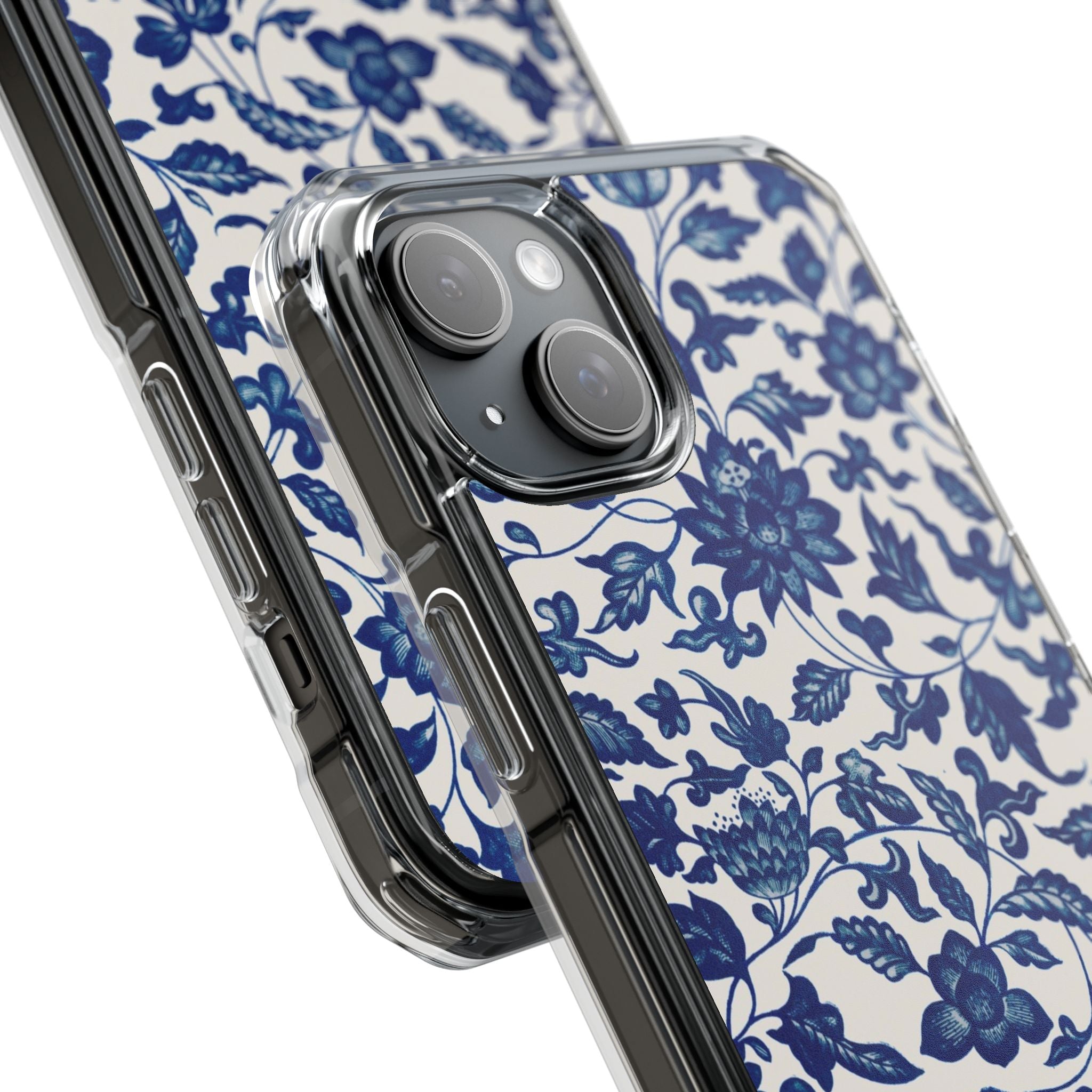 Blue Flower - Magnetic Clear Impact Case