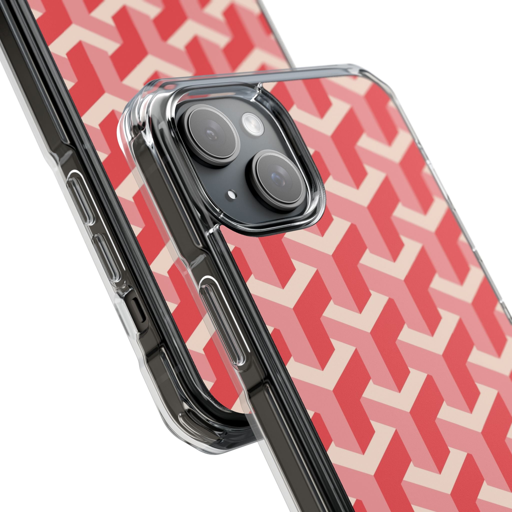 Pink Geo - Magnetic Clear Impact Case