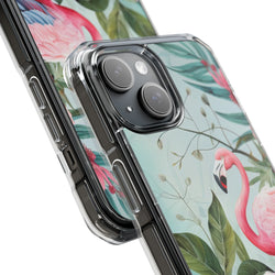 Image of Flamingo - Magnetic Clear Impact Case