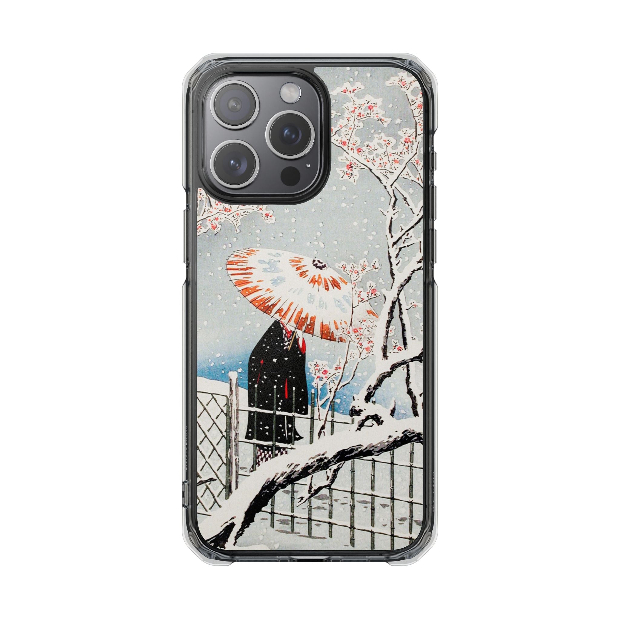 Plum Tree in Snow by Hiroaki Takahashi - Magnetic Clear Impact Case