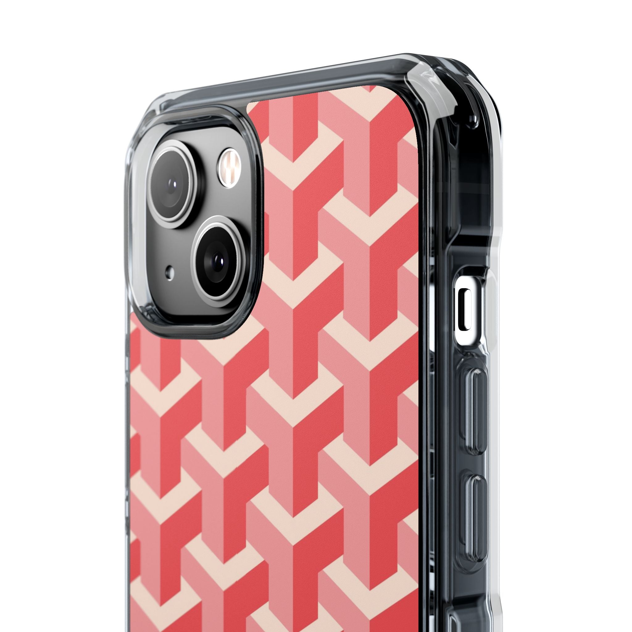 Pink Geo - Magnetic Clear Impact Case