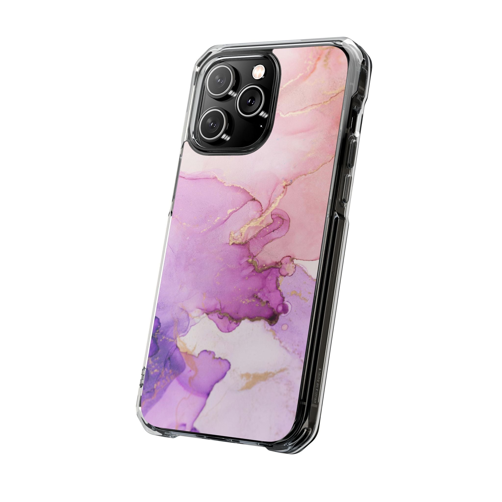 Pink Marble - Magnetic Clear Impact Case