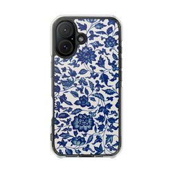 Image of Blue Flower - Magnetic Clear Impact Case