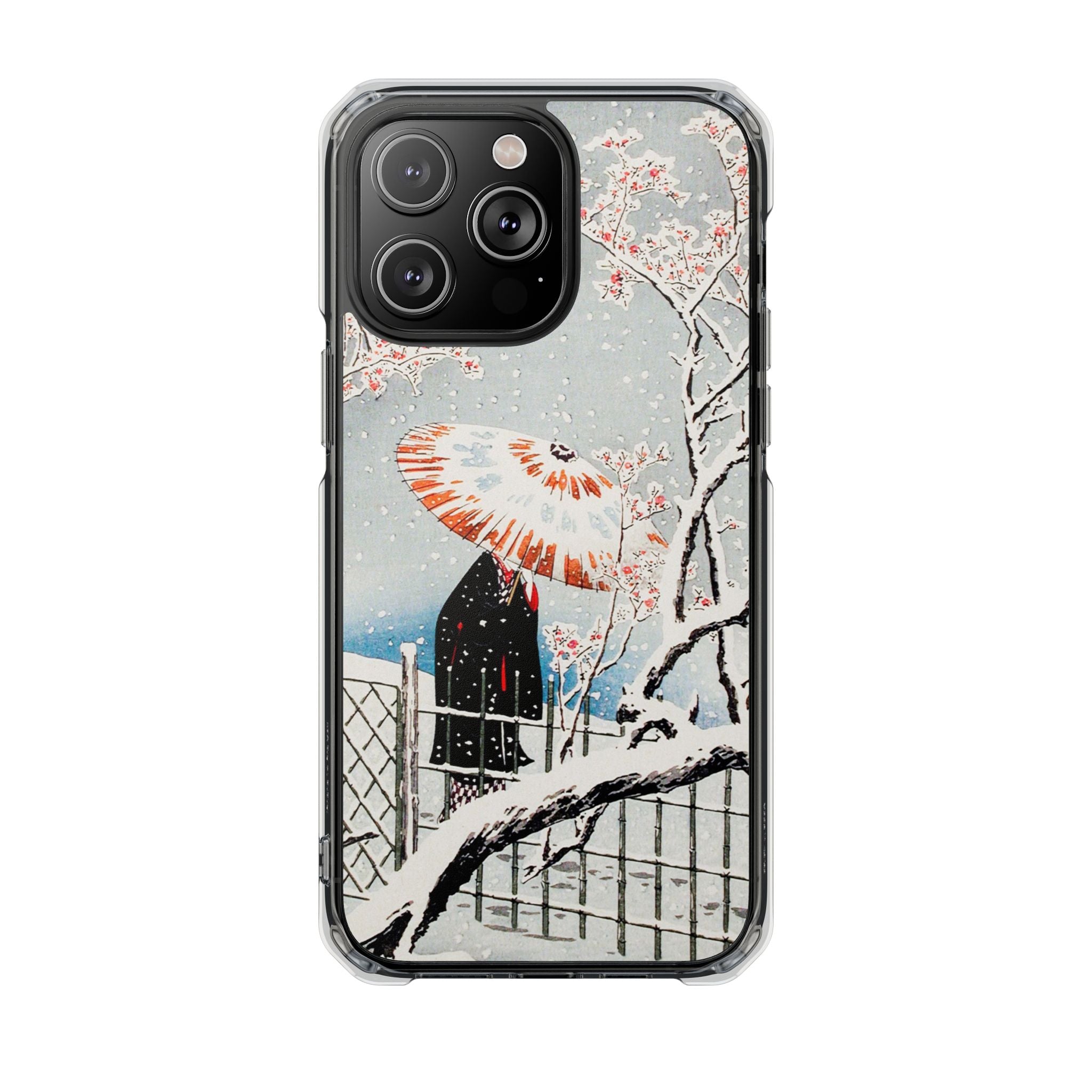 Plum Tree in Snow by Hiroaki Takahashi - Magnetic Clear Impact Case