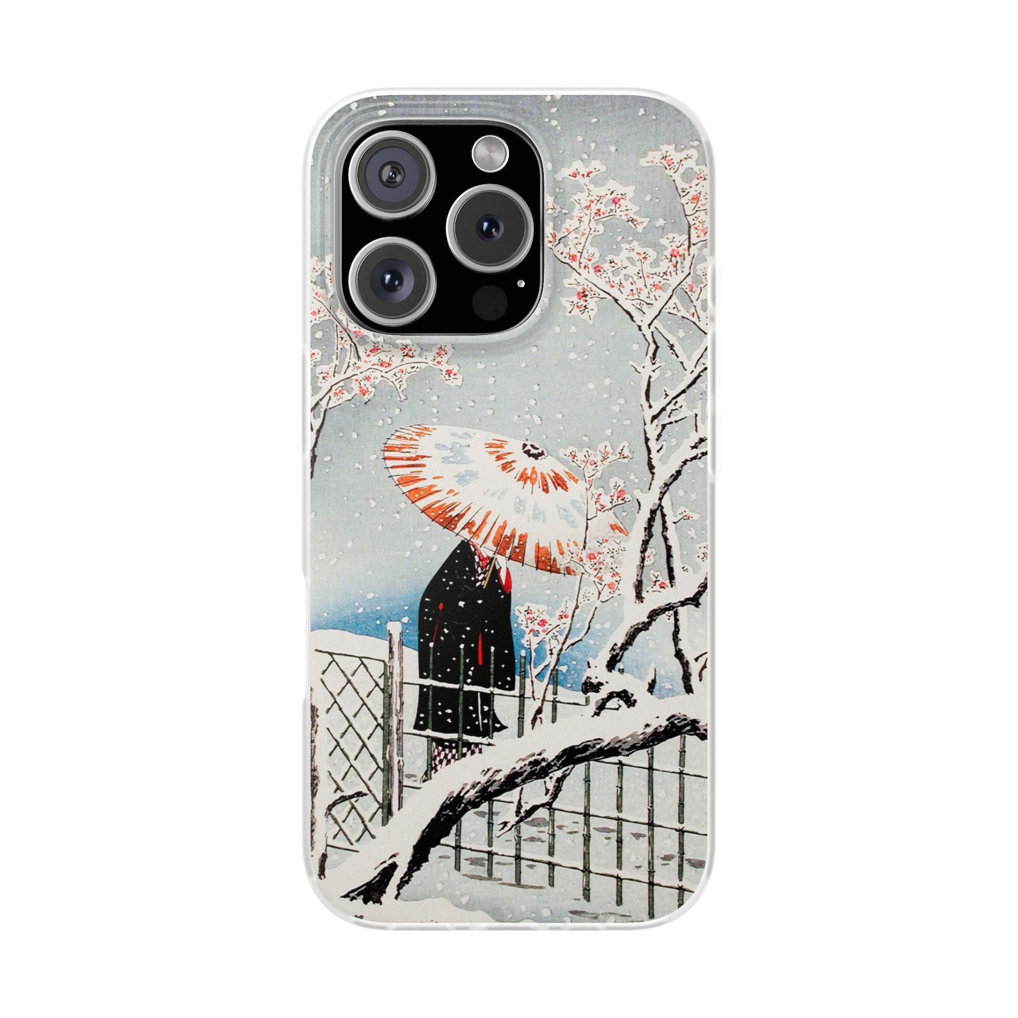 Plum Tree in Snow by Hiroaki Takahashi - Flexi Case