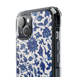 Image of Blue Flower - Magnetic Clear Impact Case