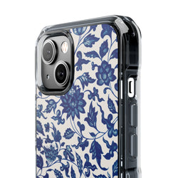 Image of Blue Flower - Magnetic Clear Impact Case