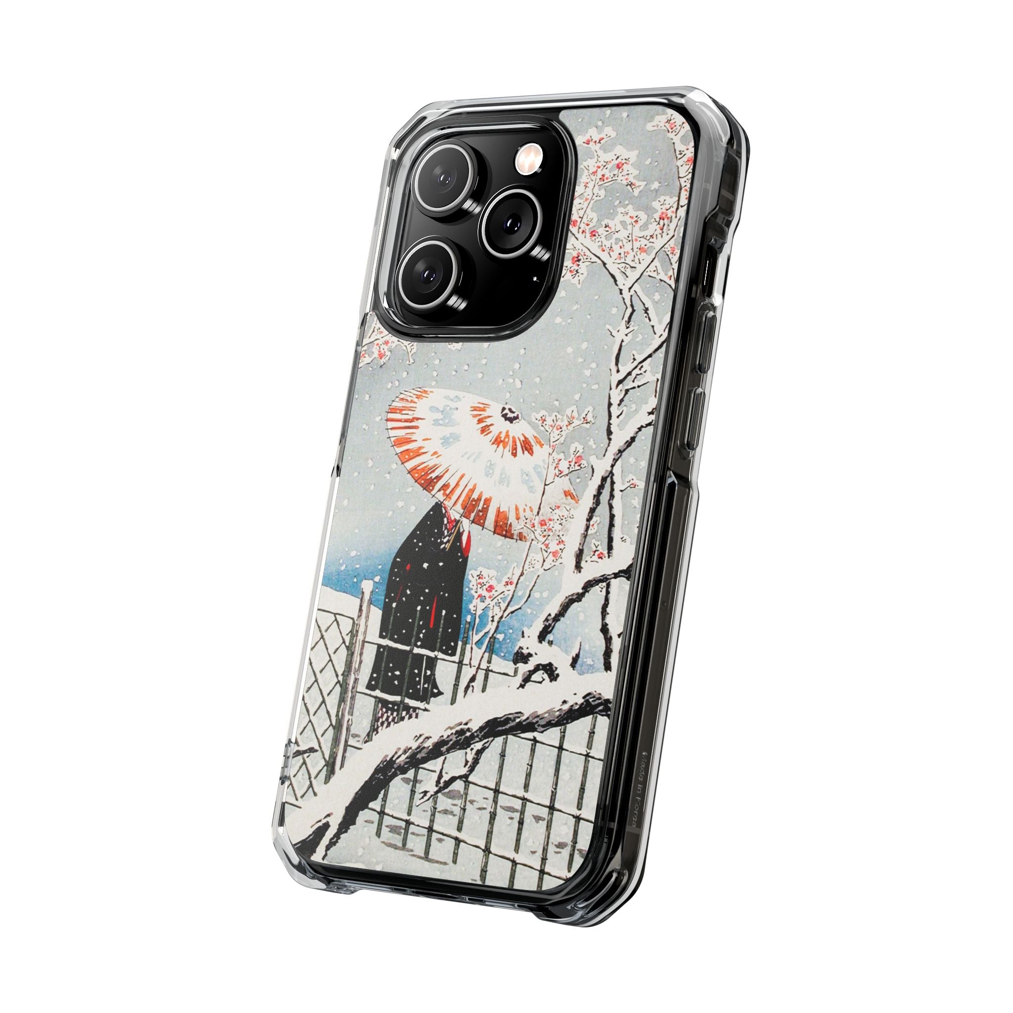 Plum Tree in Snow by Hiroaki Takahashi - Magnetic Clear Impact Case